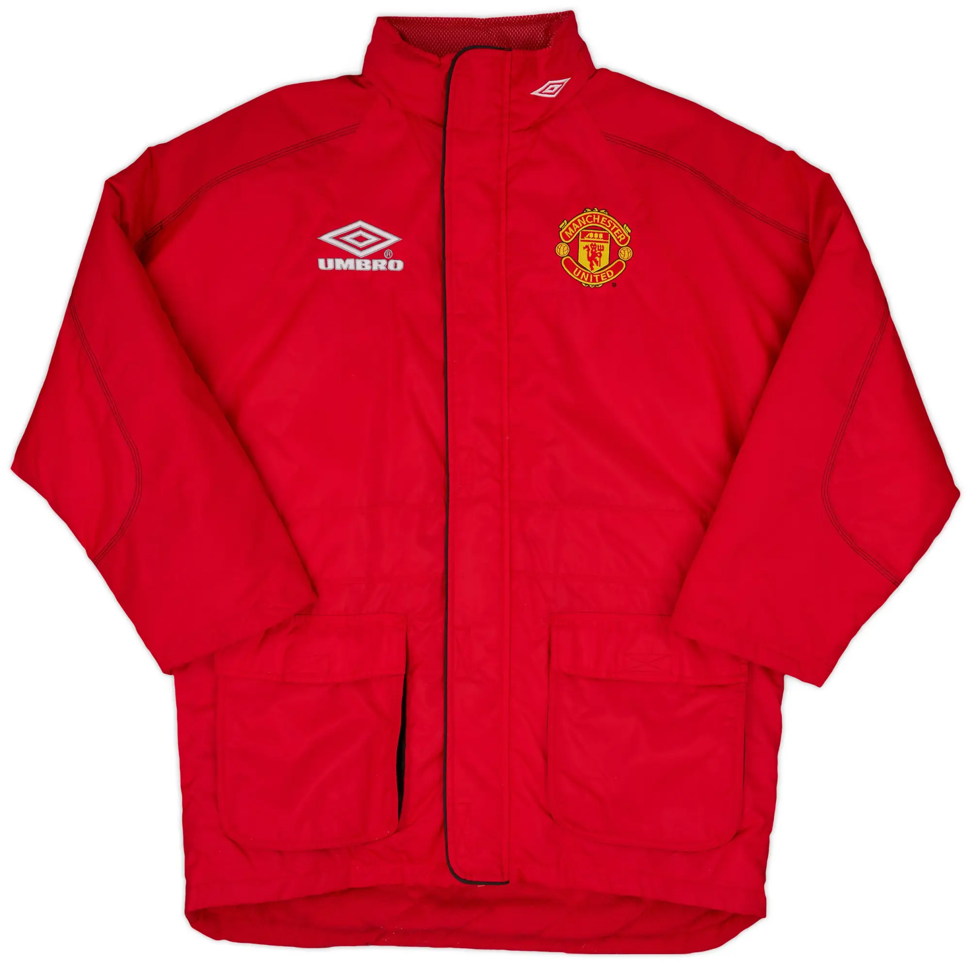 1998-99 Manchester United Umbro Padded Bench Coat - 10/10 - (S)