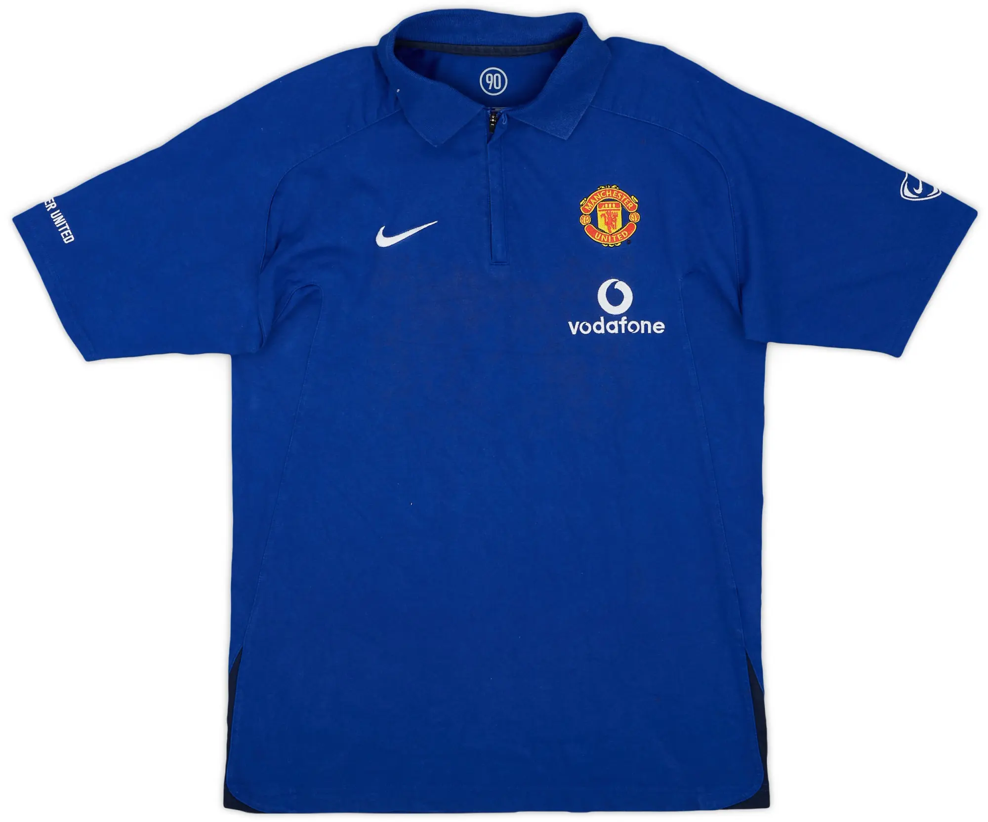 2005-06 Manchester United Nike 1/4 Zip Polo Shirt - 8/10 - (M)