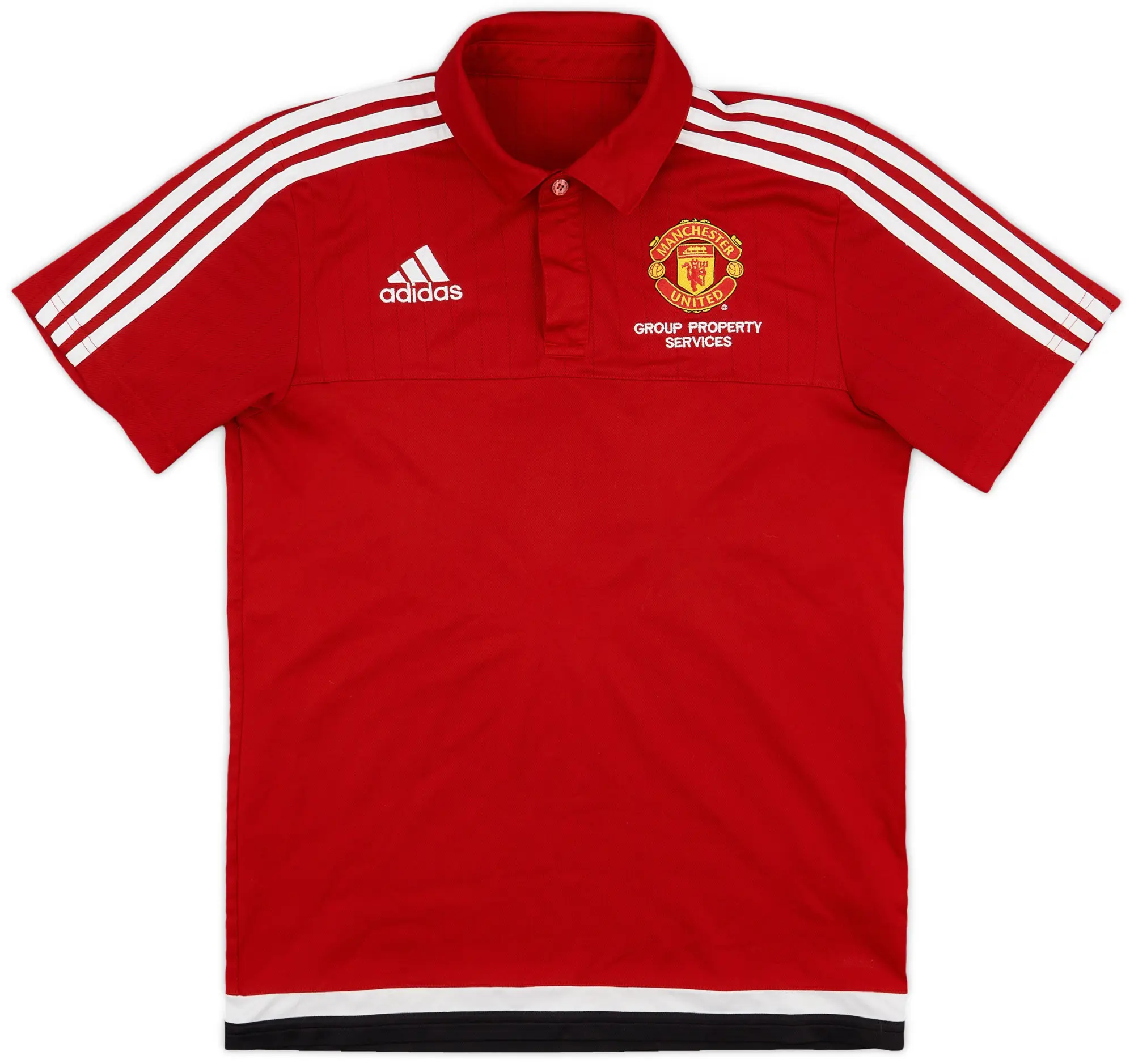 2014-15 Manchester United Staff Issue adidas Polo Shirt - 7/10 - (S)