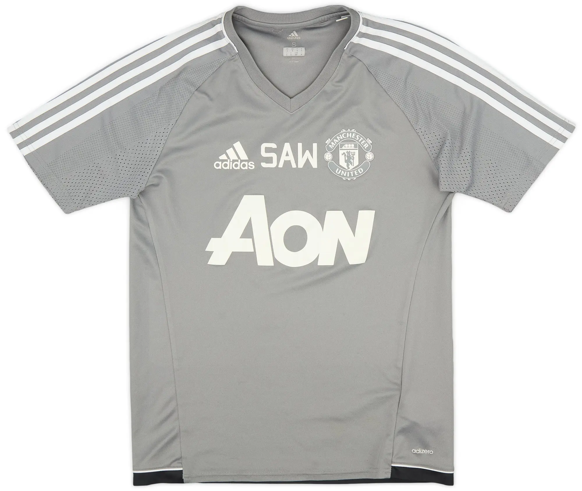 2017-18 Manchester United Staff issue adidas Training Shirt 'SAW' - 7/10 - (S)