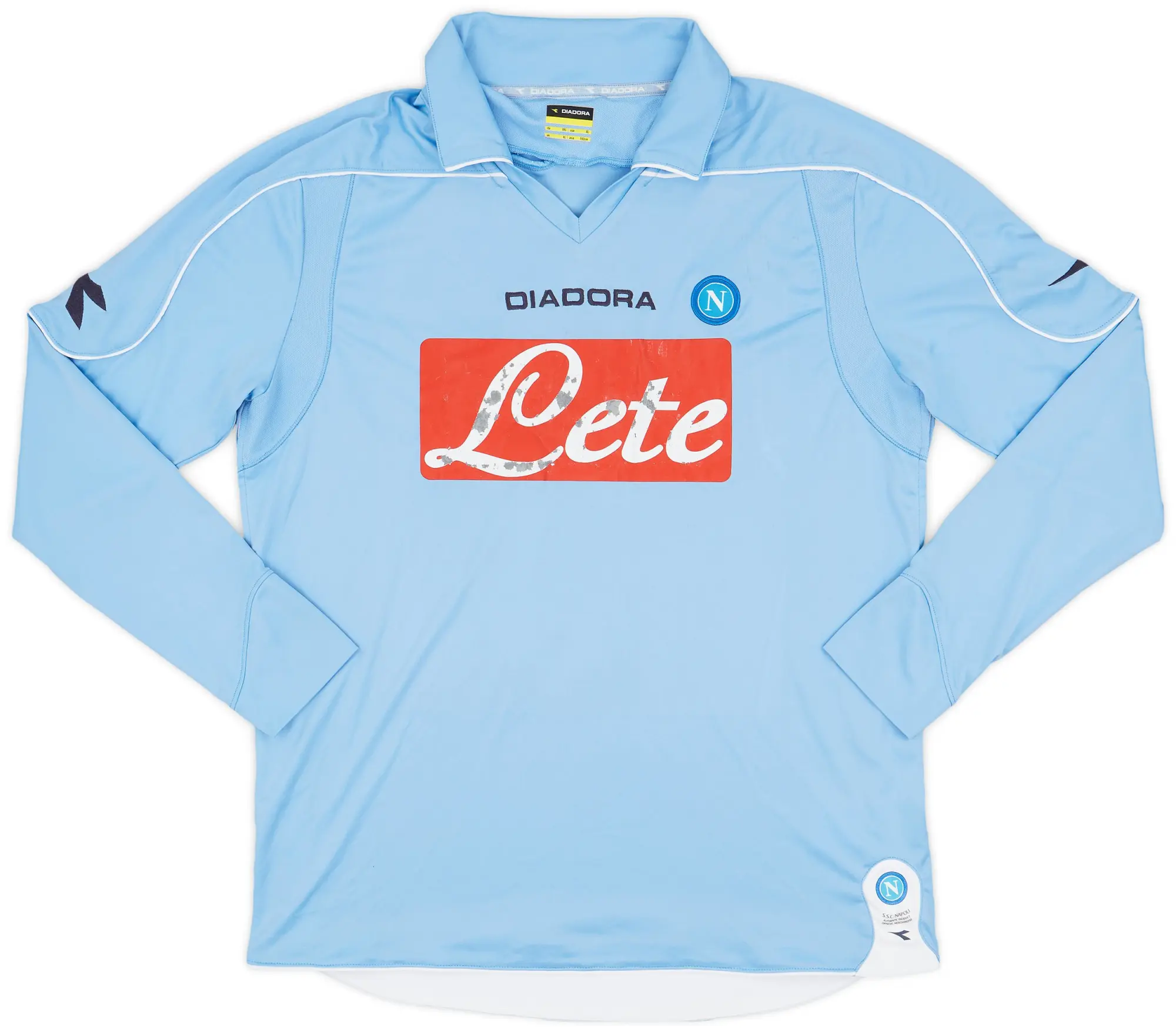 Diadora 2008-09 Napoli Home L/S Shirt #5 - 4/10 - (XL)