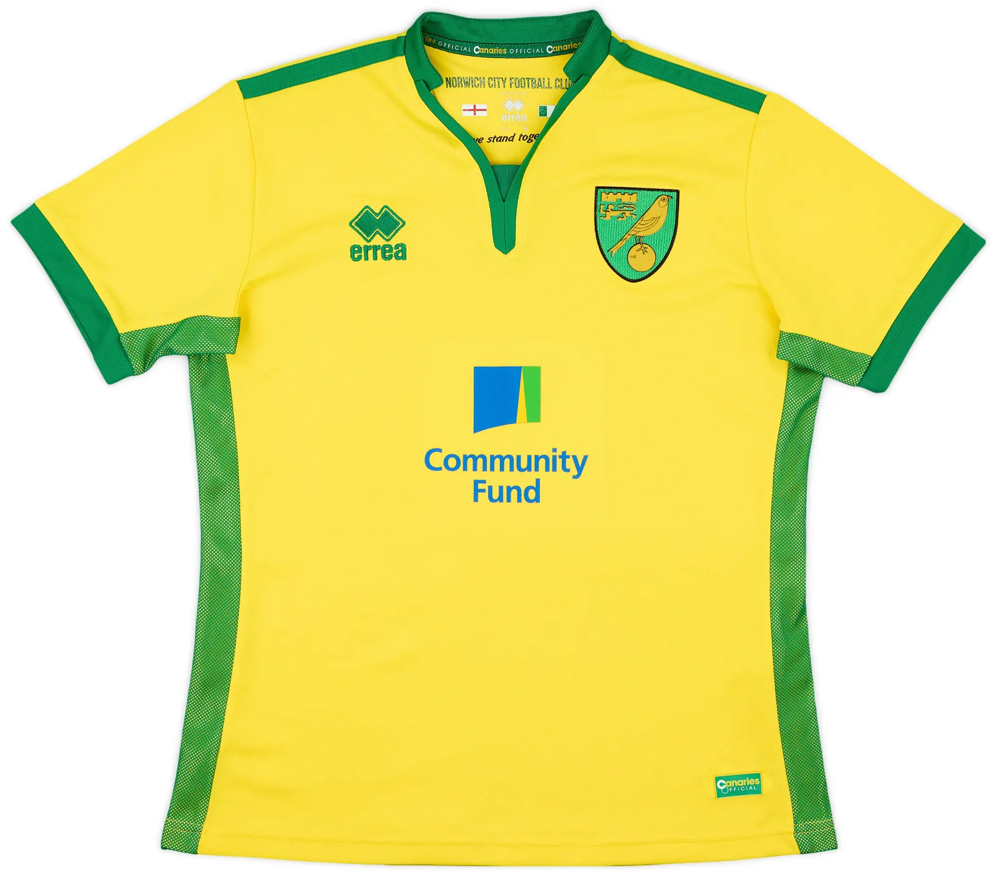 Errea 2016-17 Norwich Home Shirt - 9/10 - (S)