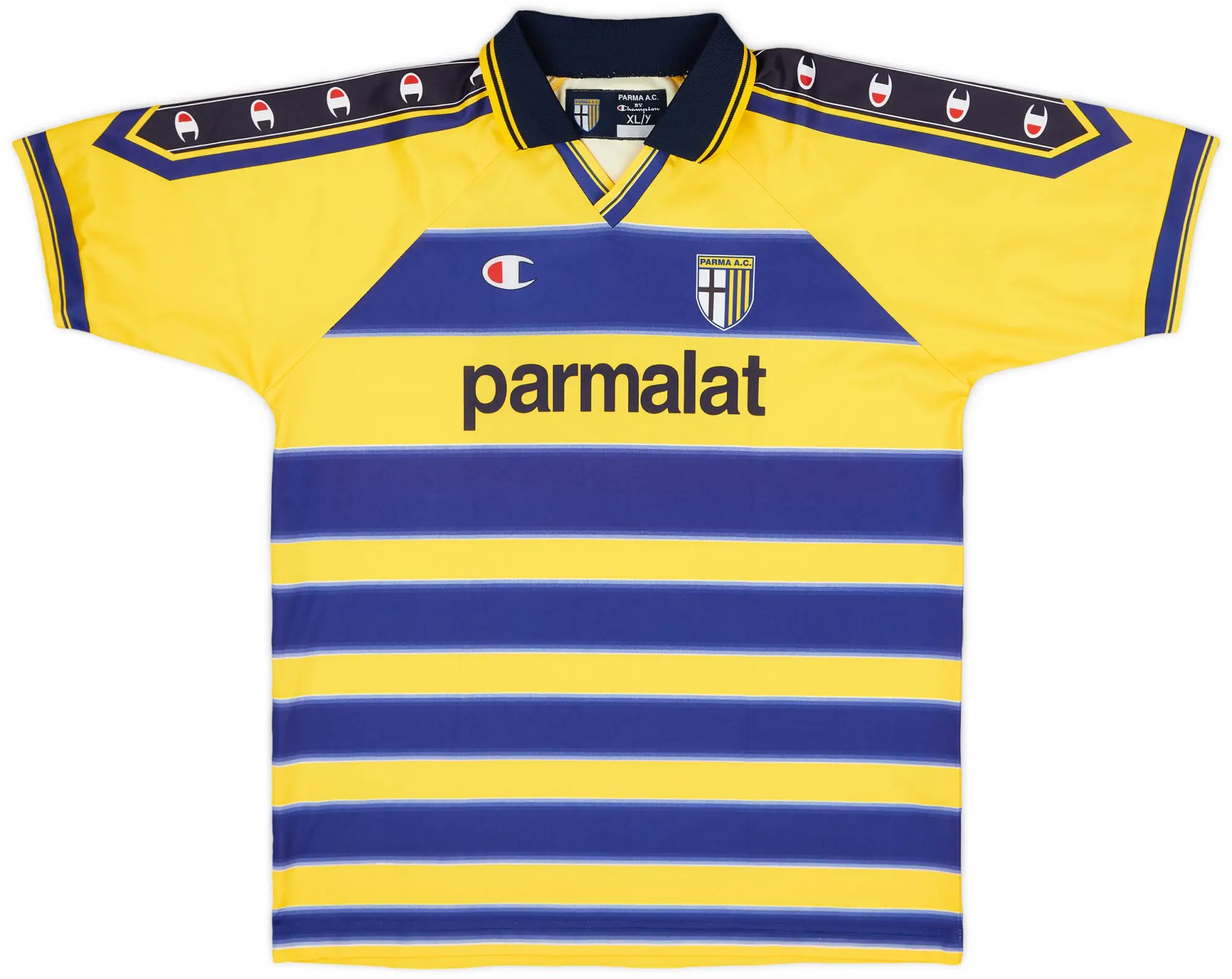 Champion 1999-00 Parma Basic Home Shirt - 8/10 - (XL.Boys)