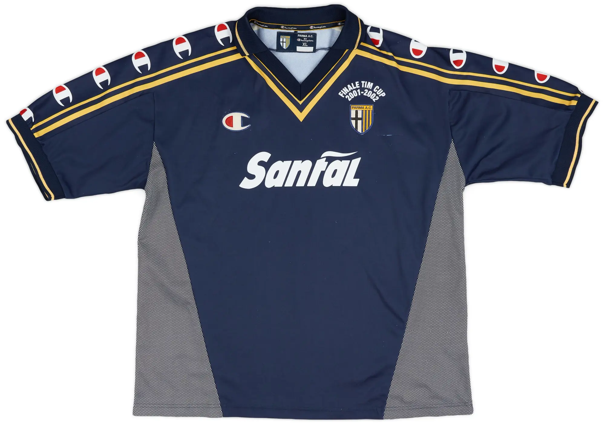 Champion 2000-01 Parma 'Signed' Finale TIM Cup Away Shirt - 7/10 - (XL)