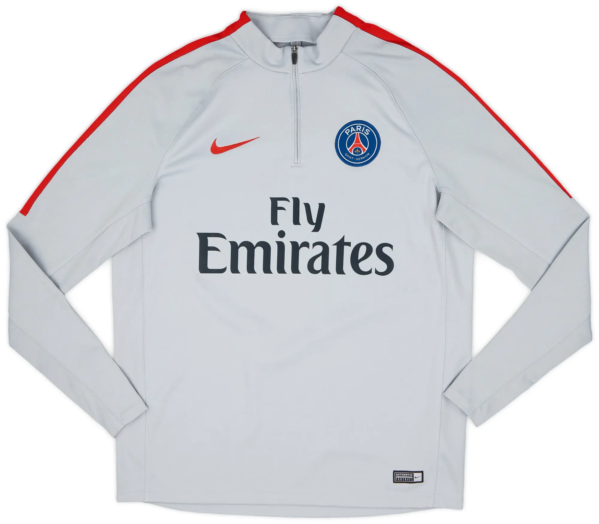 2017-18 Paris Saint-Germain Nike 1/4 Zip Drill Top - 10/10 - (L)