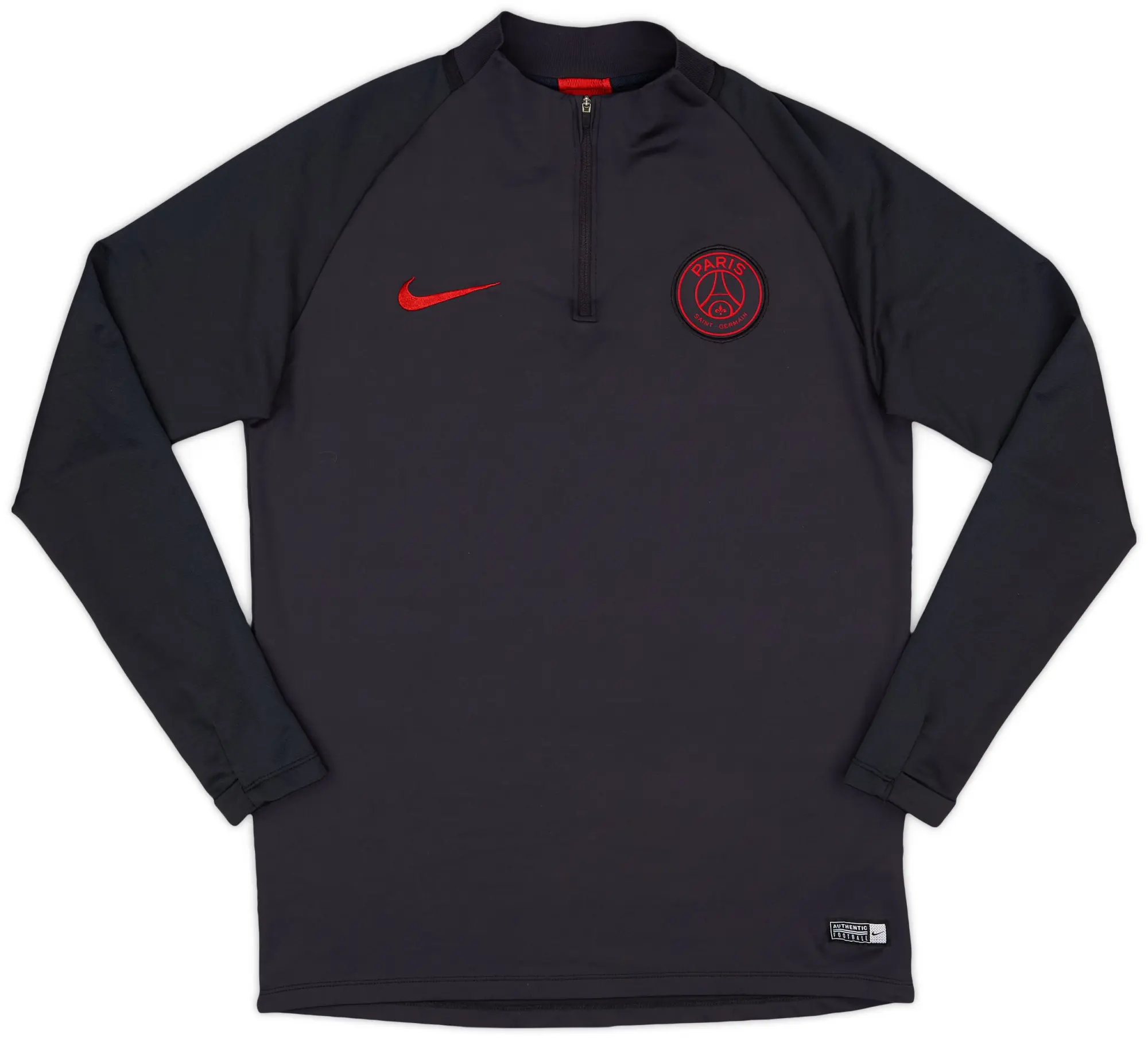 2019-20 Paris Saint-Germain Nike 1/4 Zip Drill Top - 9/10 - (M)