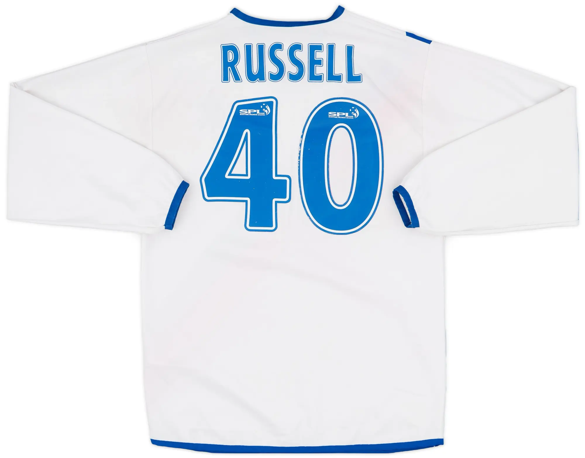 Diadora 2004-05 Rangers Away L/S Shirt Russell #40 - 4/10 - (M)