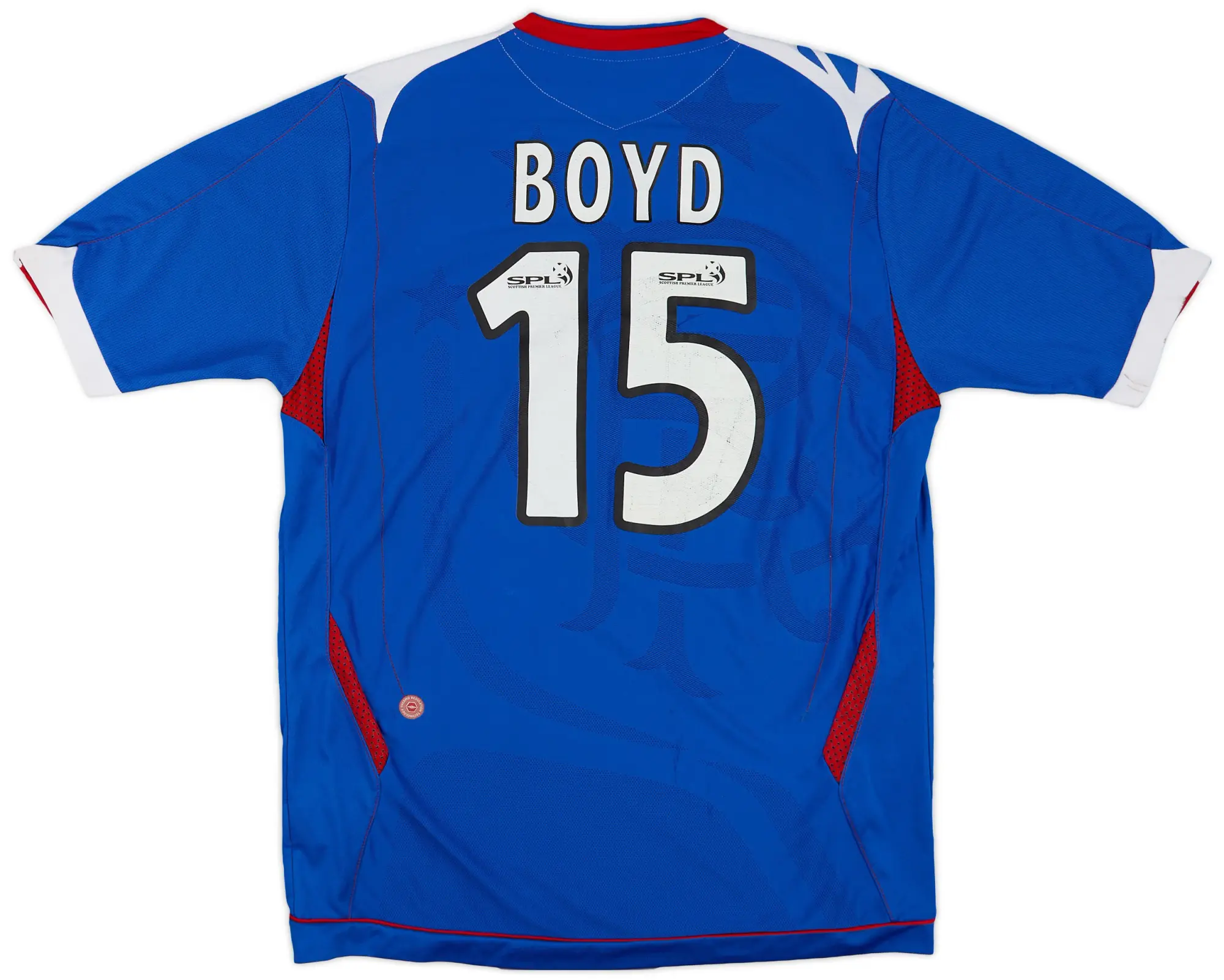 Umbro 2006-07 Rangers Home Shirt Boyd #15 - 4/10 - (M)