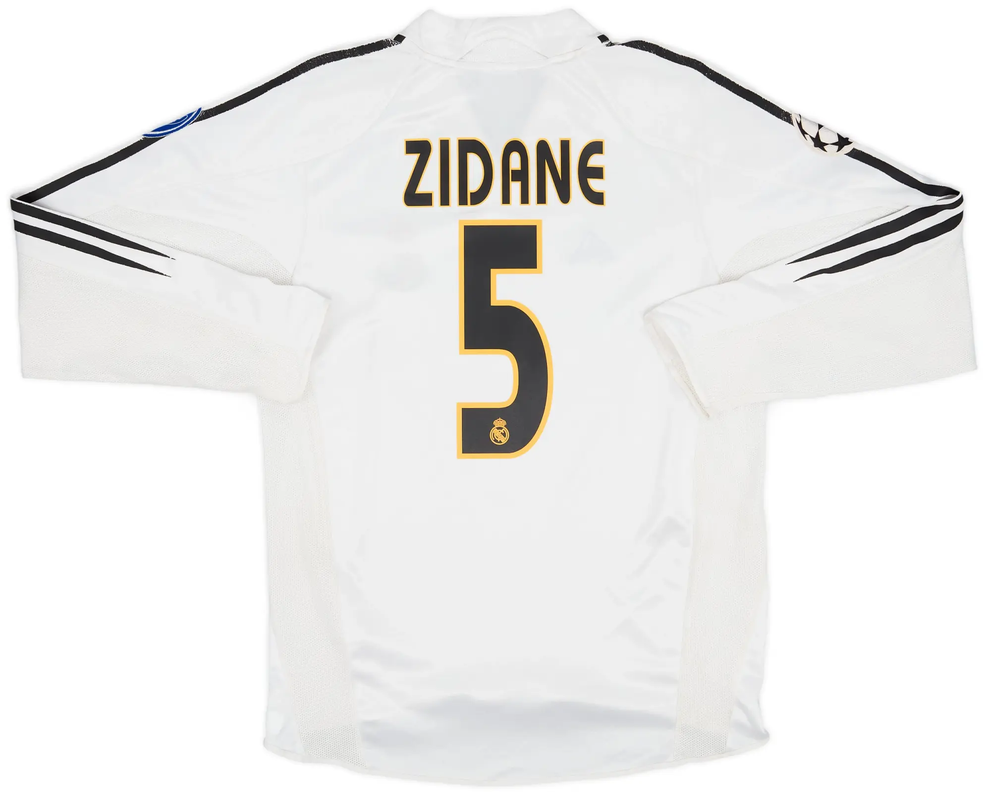 adidas 2004-05 Real Madrid Home L/S Shirt Zidane #5 - 6/10 - (S)