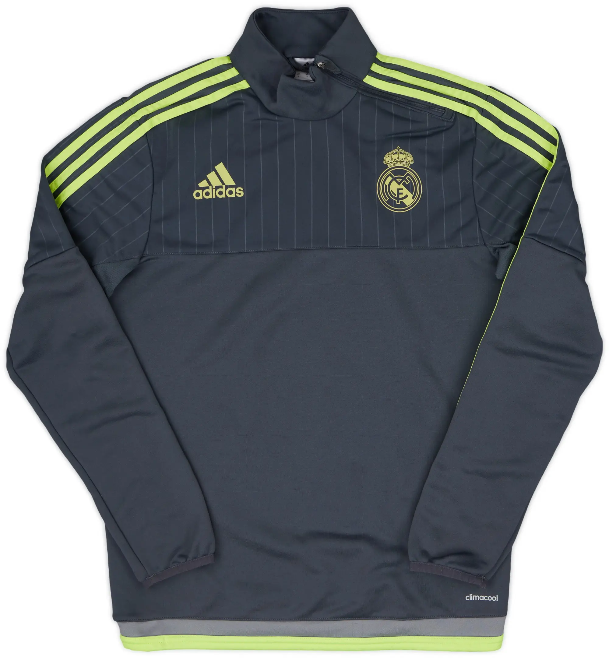 2015-16 Real Madrid adidas 1/4 Zip Drill Top - 8/10 - (S)