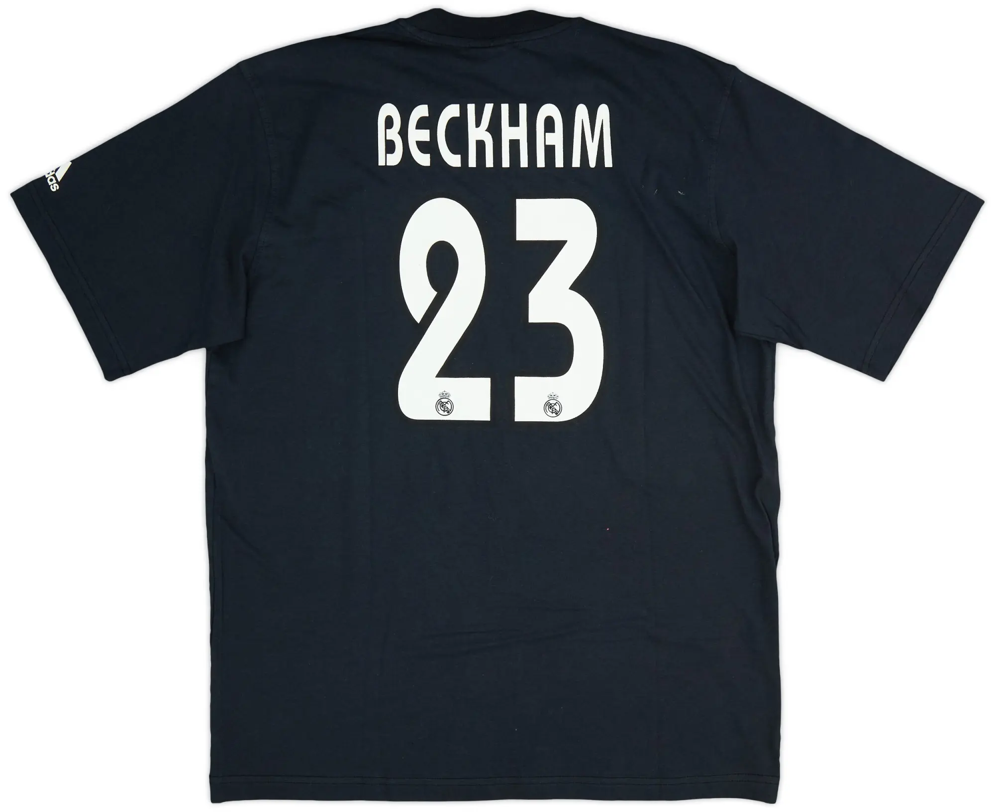 2003-04 Real Madrid adidas Cotton Tee Beckham #23 (L)