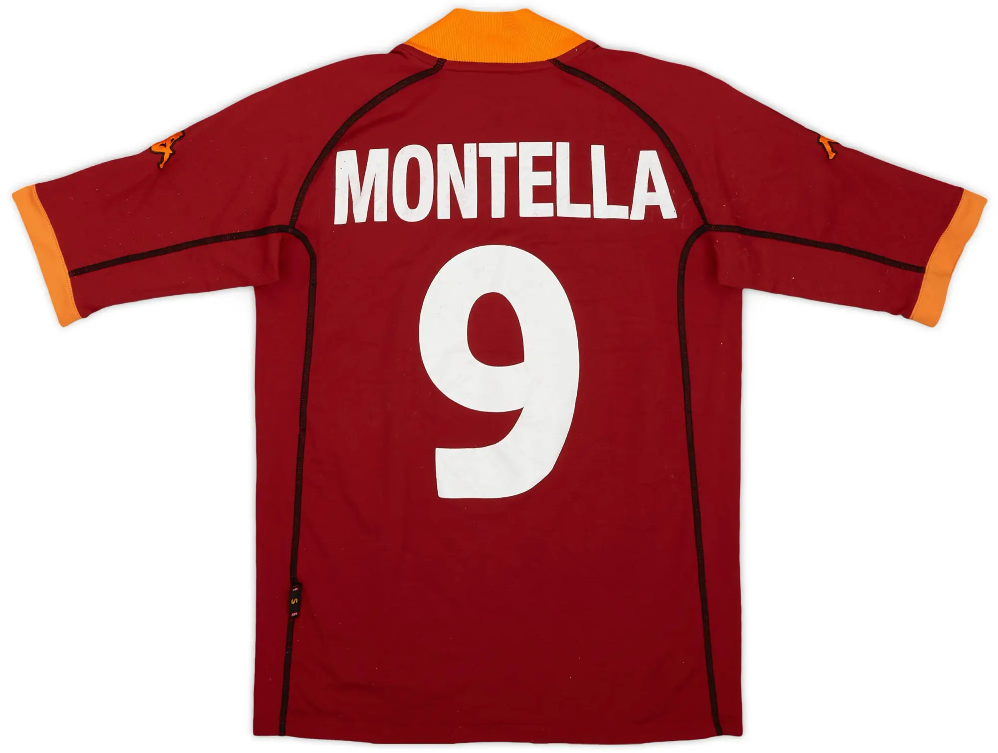 Kappa 2001-02 Roma Home Shirt Montella #9 - 5/10 - (S)