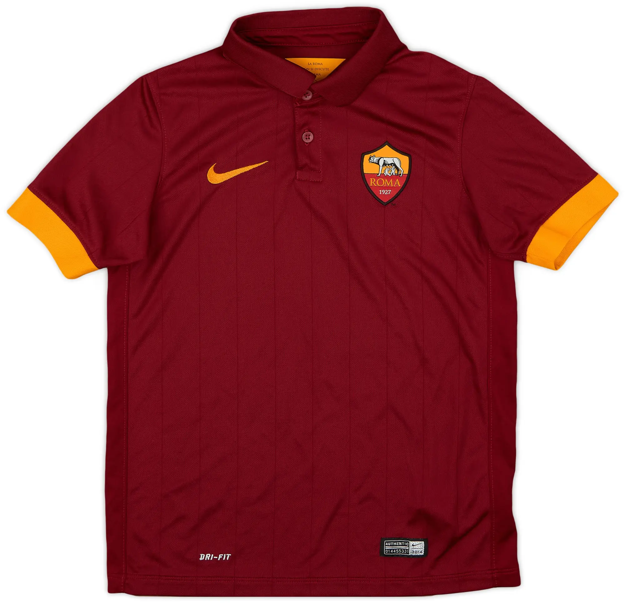 Nike 2014-15 Roma Home Shirt #7 - 7/10 - (M.Boys)