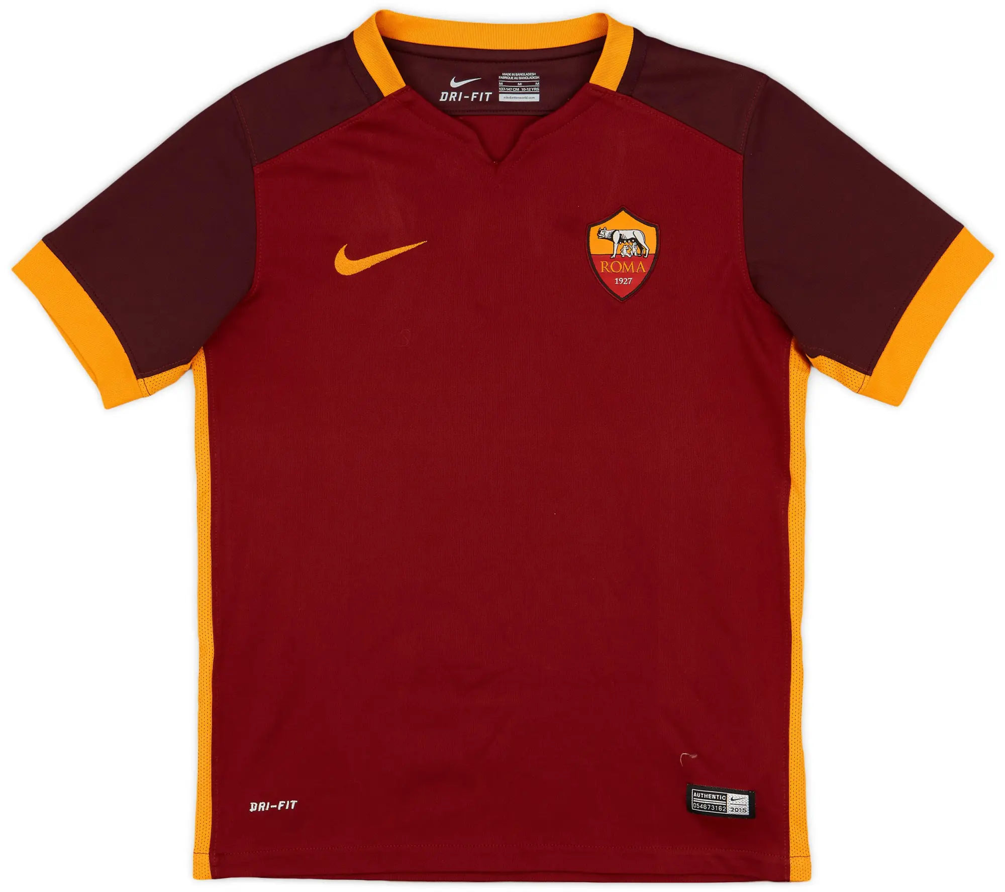 Nike 2015-16 Roma Home Shirt - 8/10 - (M.Boys)