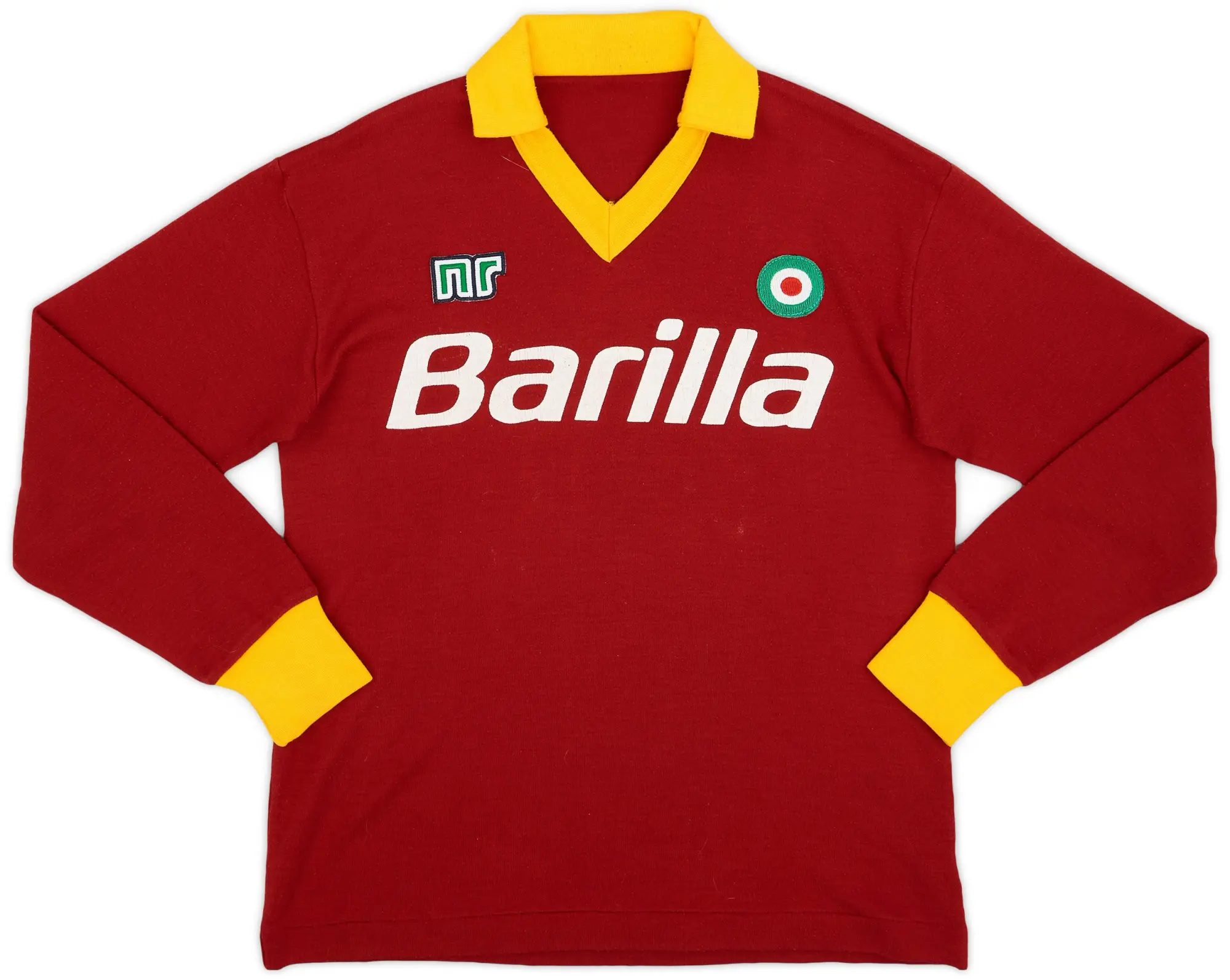 Ennerre 1986-87 Roma Home L/S Shirt - 8/10 - (M)