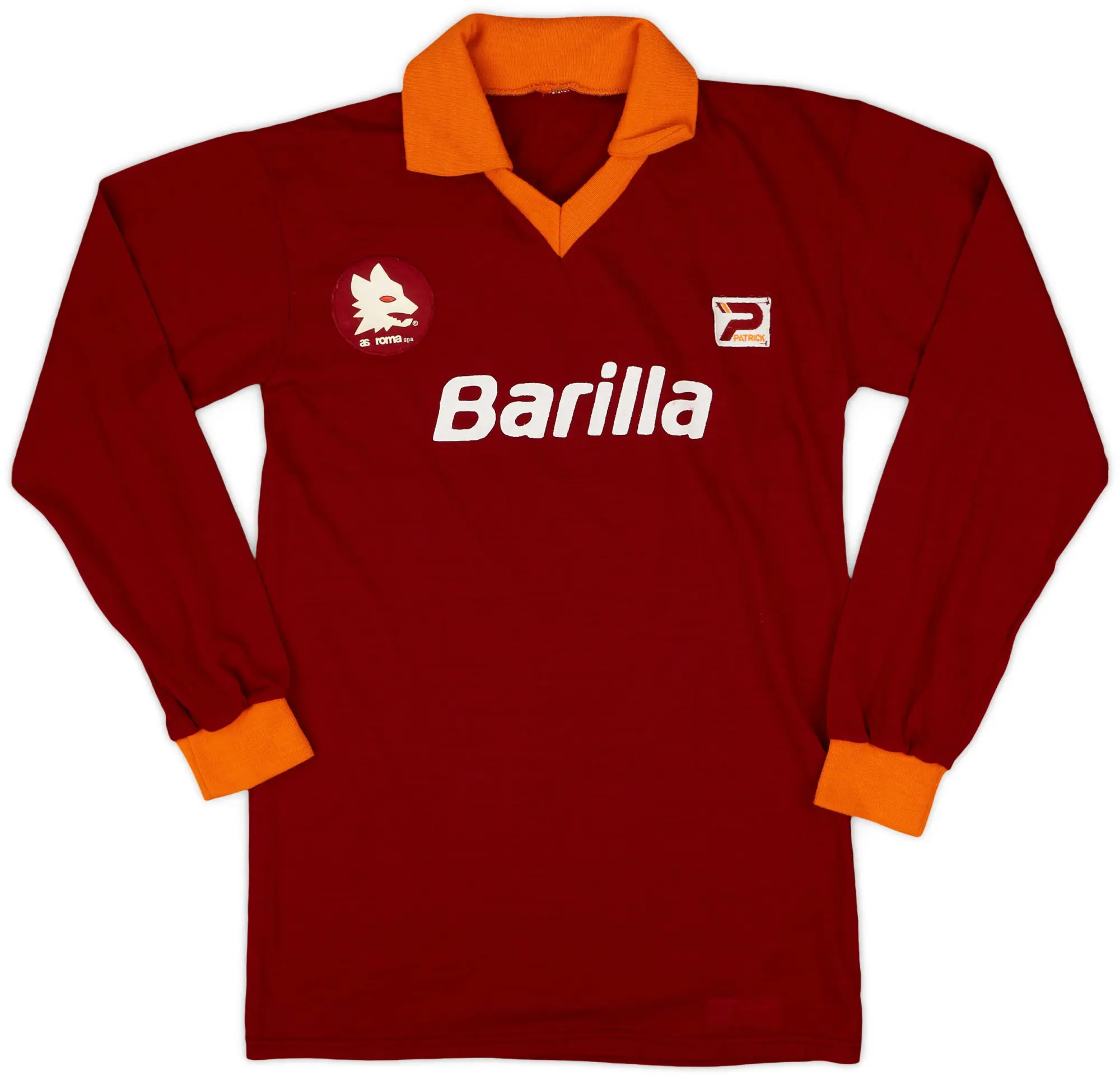 adidas 1982-83 Roma Home L/S Shirt - 8/10 - (M.Boys)