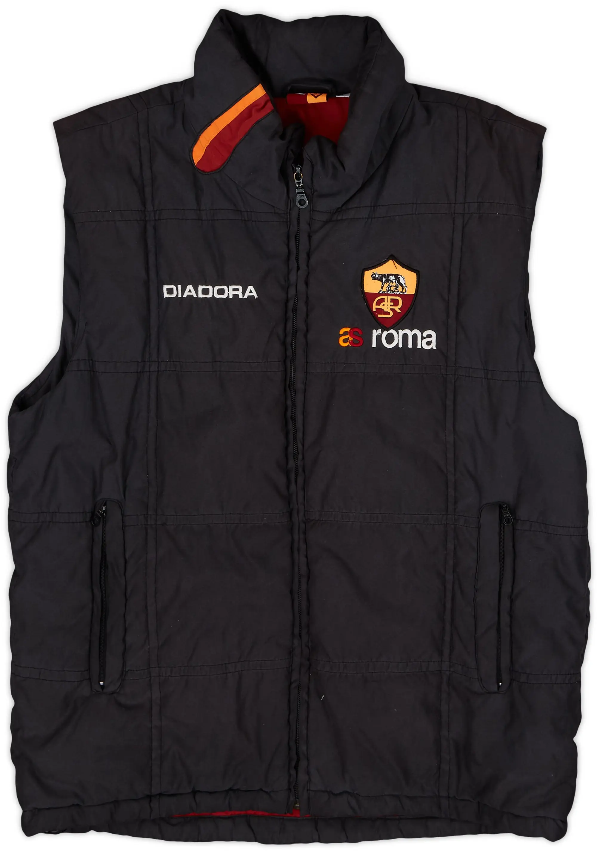 2003-04 Roma Diadora Padded Gilet Jacket - 8/10 - (L)