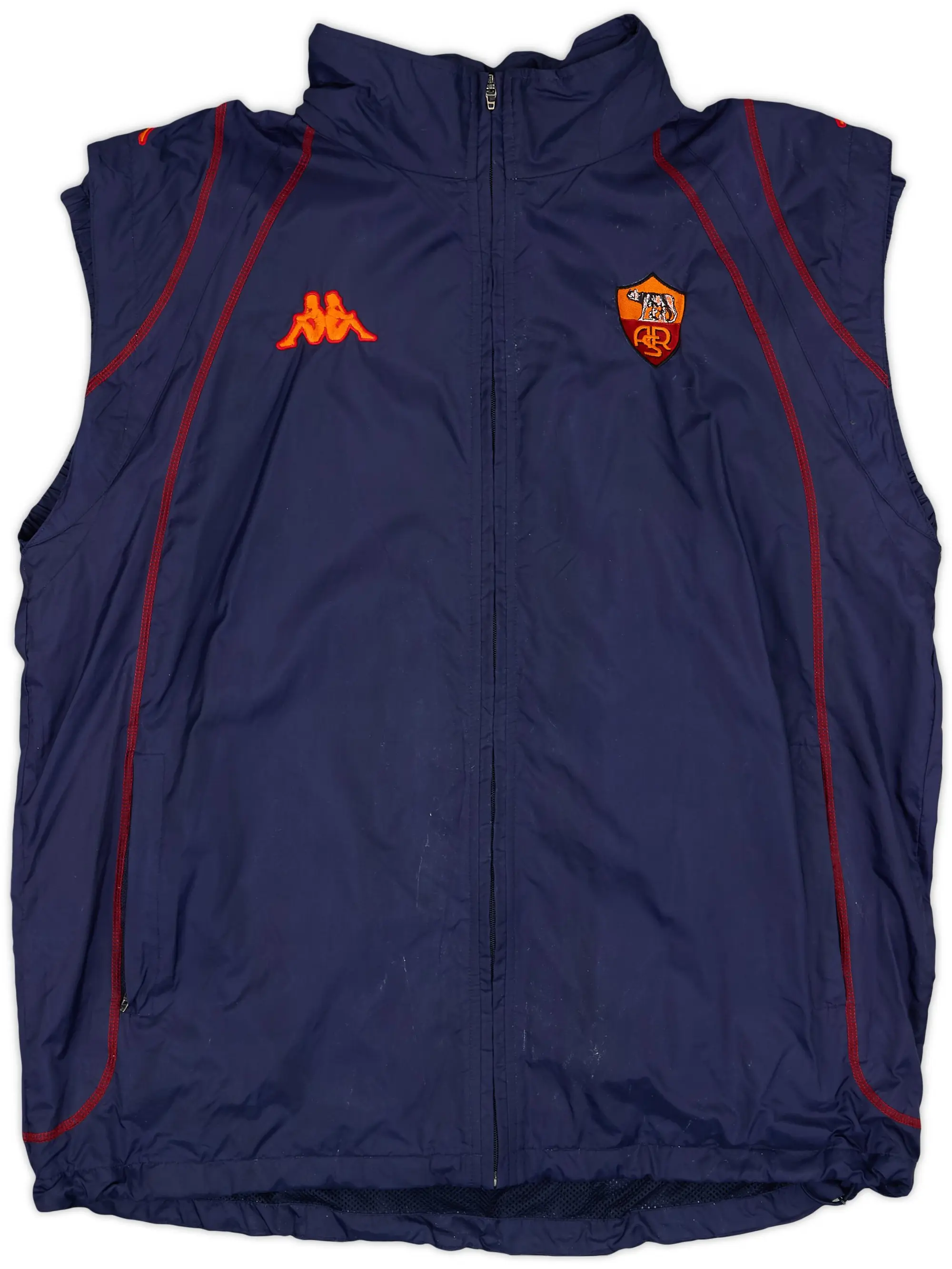 2002-03 Roma Kappa Hooded Gilet Jacket - 6/10 - (XL)