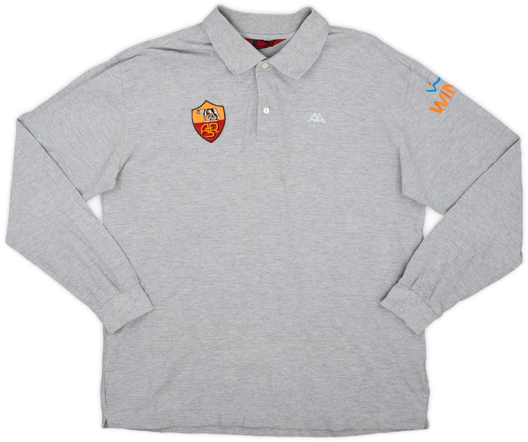 2007-08 Roma Kappa Polo L/S Shirt - 8/10 - (XL)