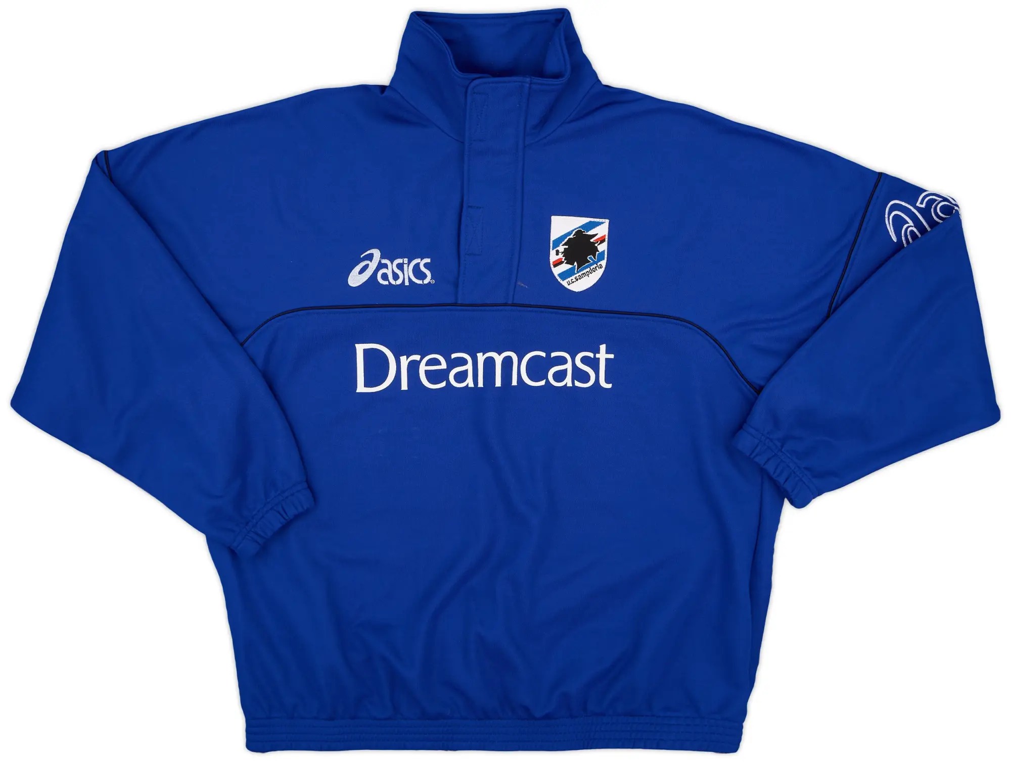 2000-01 Sampdoria Asics 1/4 Zip Drill Top - 9/10 - (L)