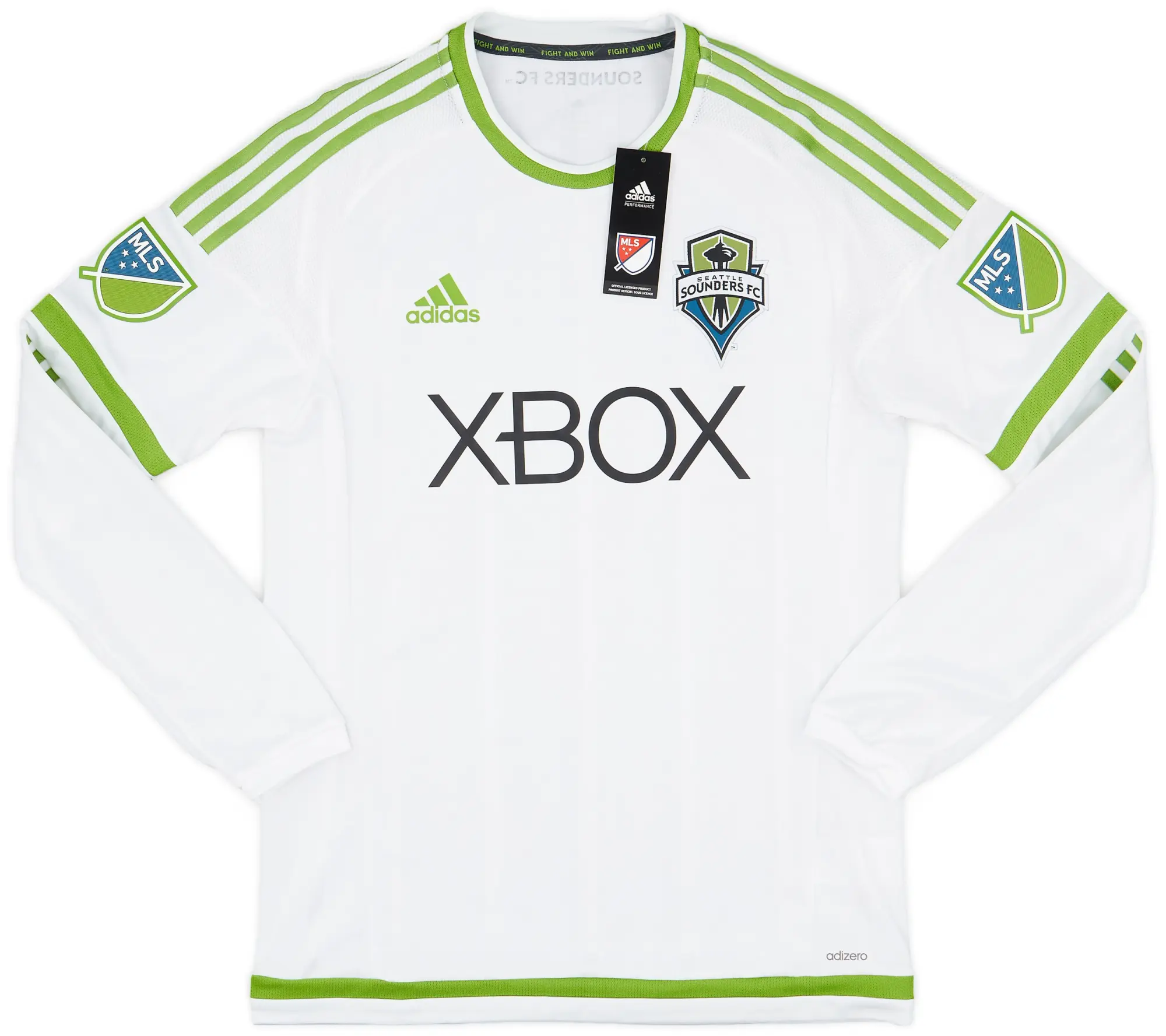 adidas 2015 Seattle Sounders Player Issue Away L/S Shirt (M)