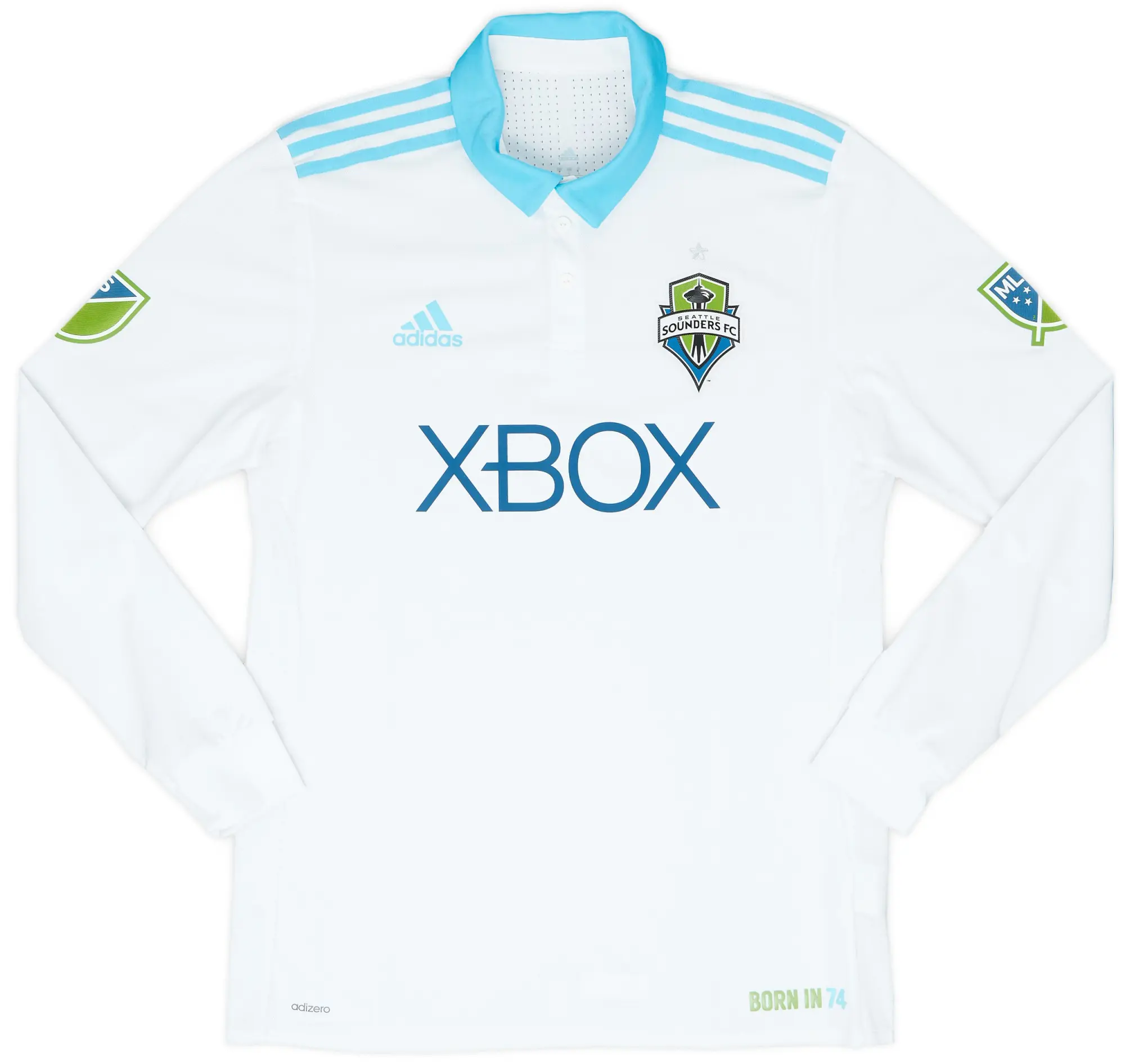 adidas 2017-18 Seattle Sounders Authentic Away L/S Shirt - 9/10 - (L)