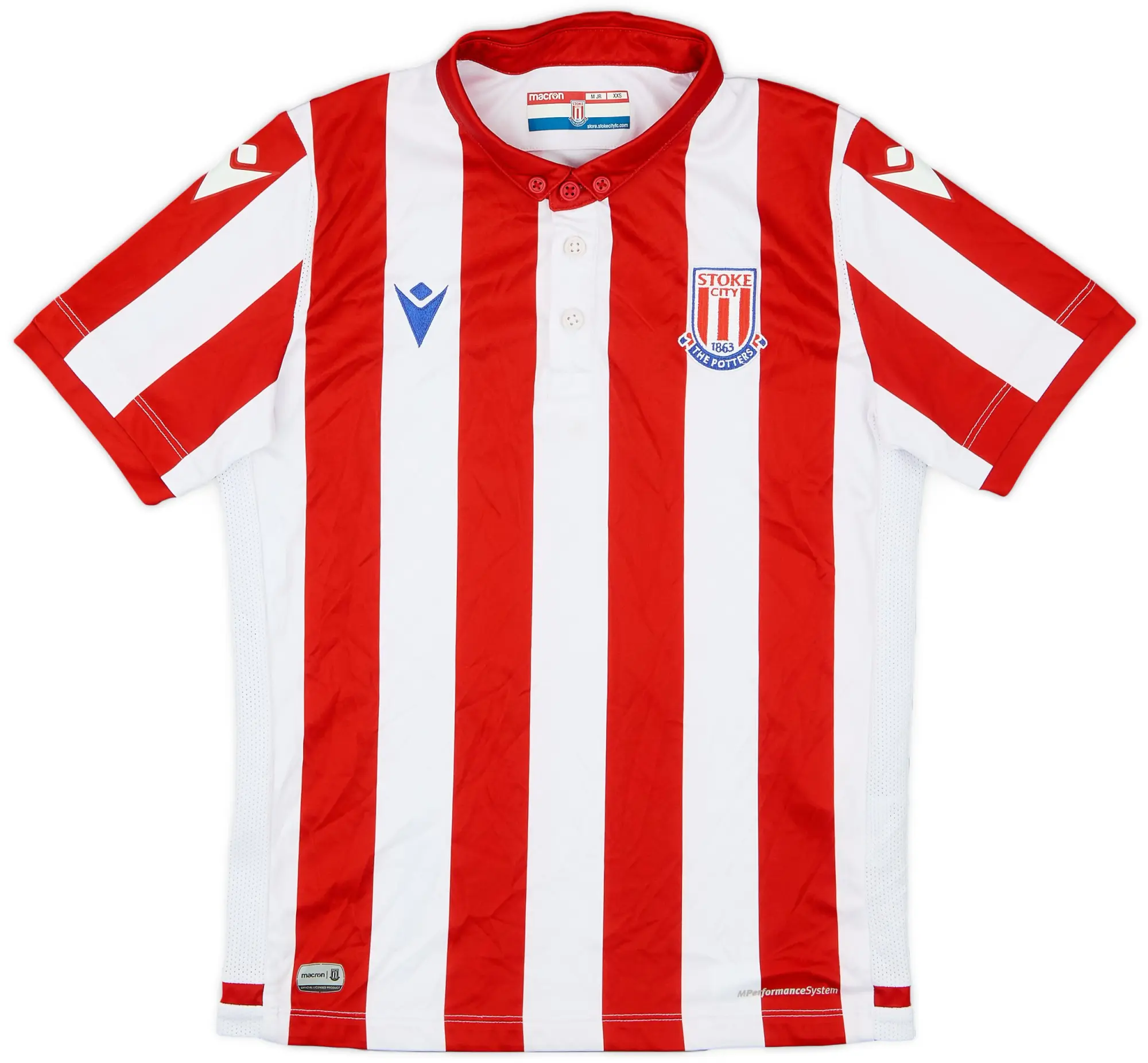 Macron 2019-20 Stoke City Home Shirt - 8/10 - (M.Boys)