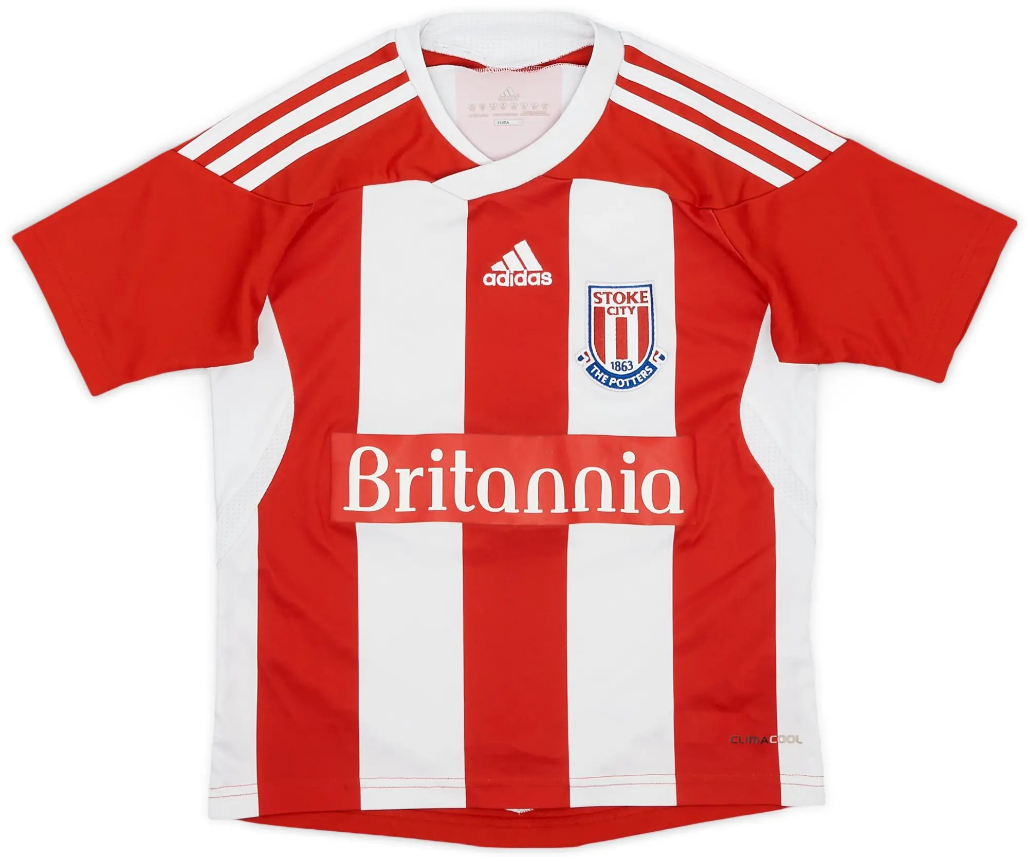 adidas 2011-12 Stoke City Home Shirt - 7/10 - (7-8 Years)