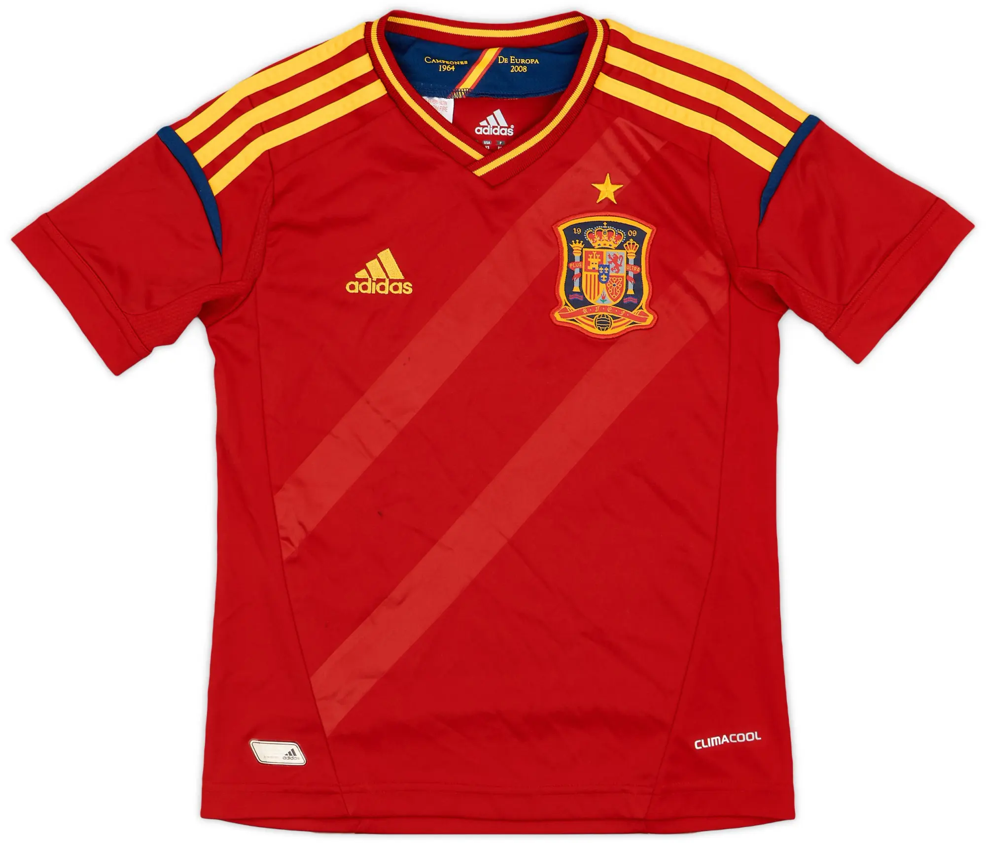 adidas 2011-12 Spain Home Shirt - 6/10 - (7-8 Years)