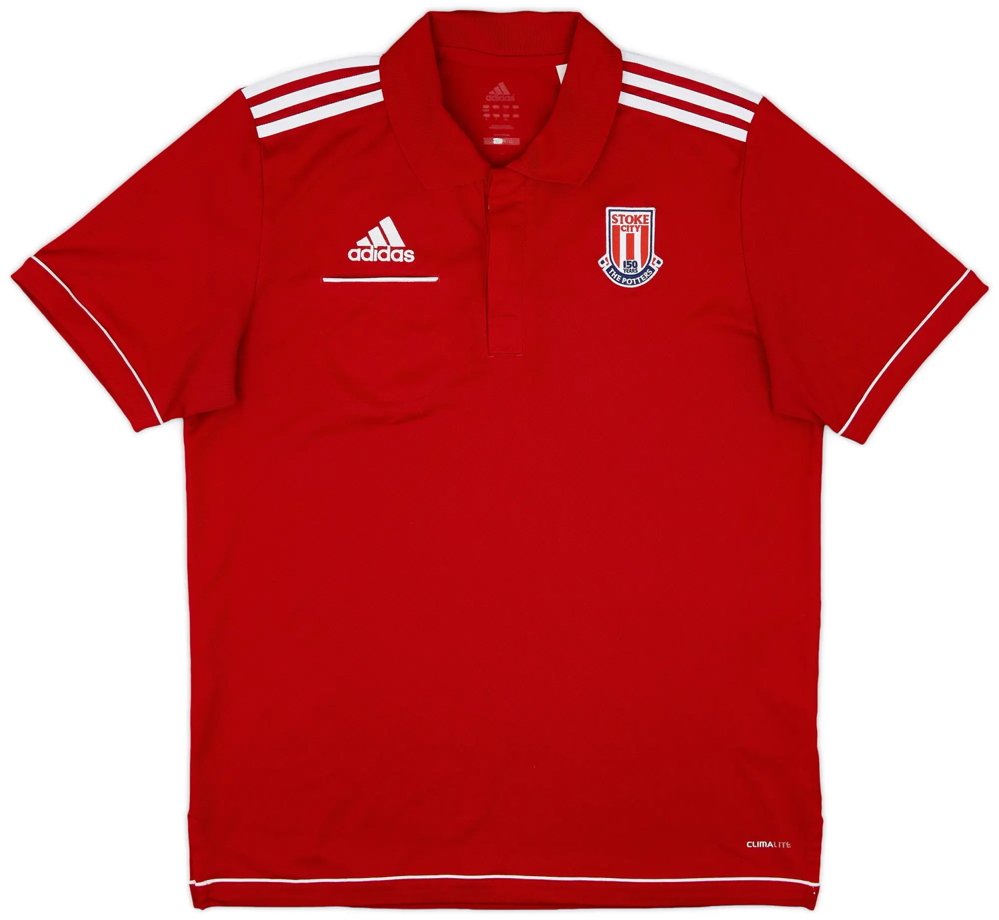 2013-14 Stoke City adidas Polo Shirt - 8/10 - (L)