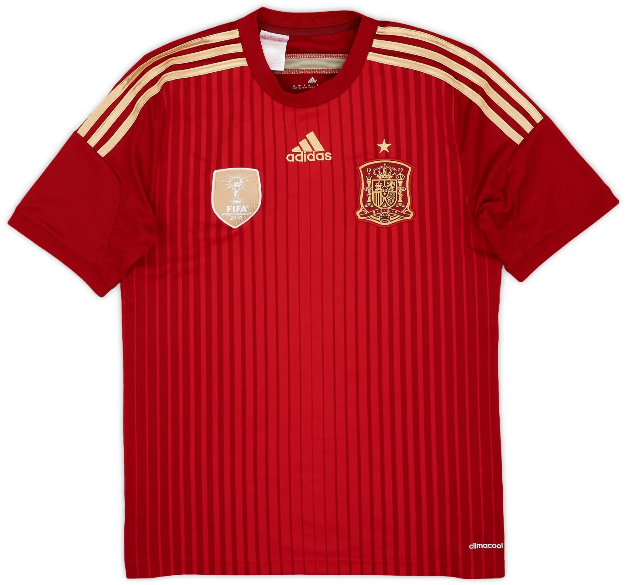 adidas 2013-15 Spain Home Shirt - 9/10 - (XL.Boys)