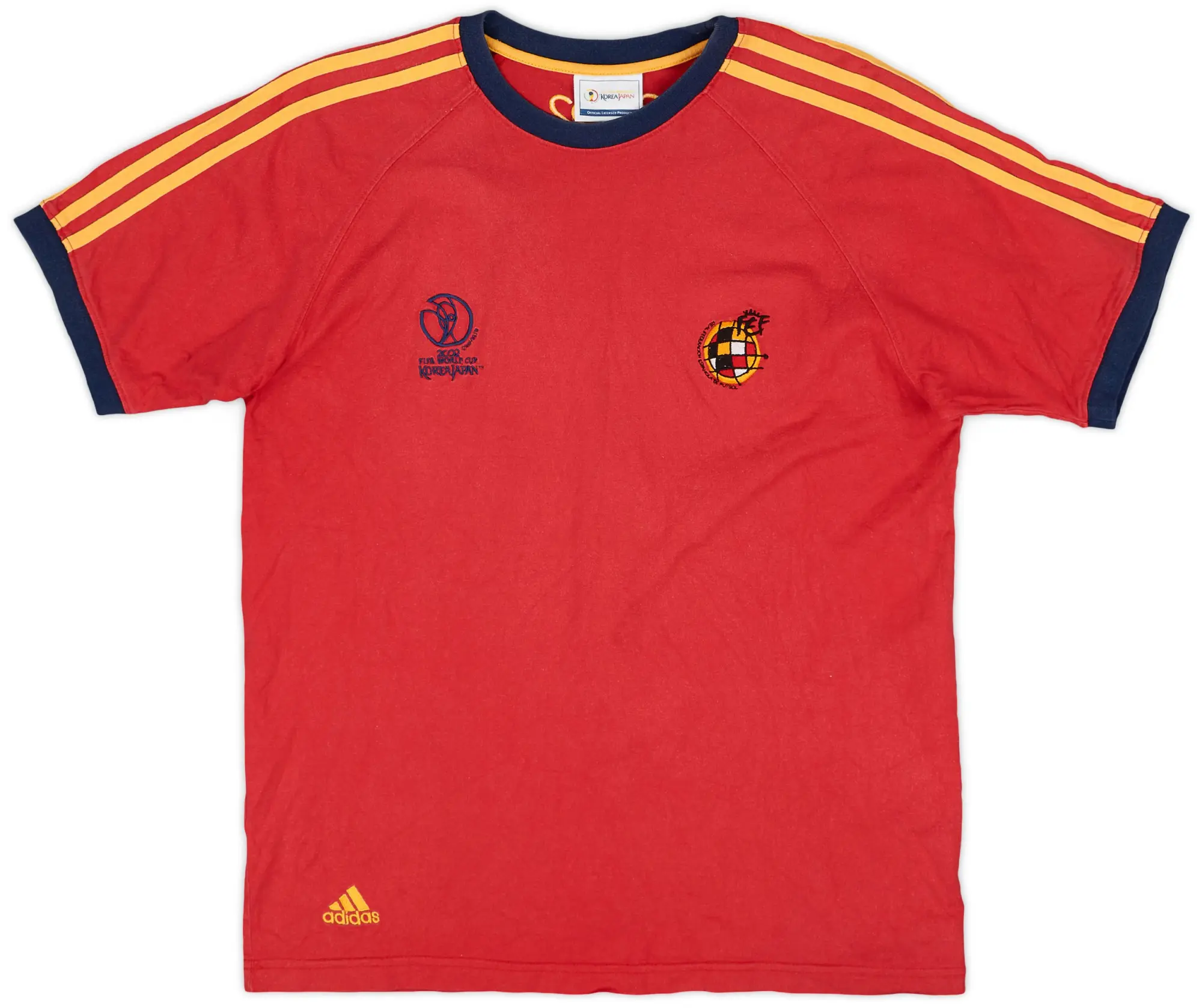 adidas 2002-03 Spain FIFA World Cup Cotton Tee - 7/10 - (M)