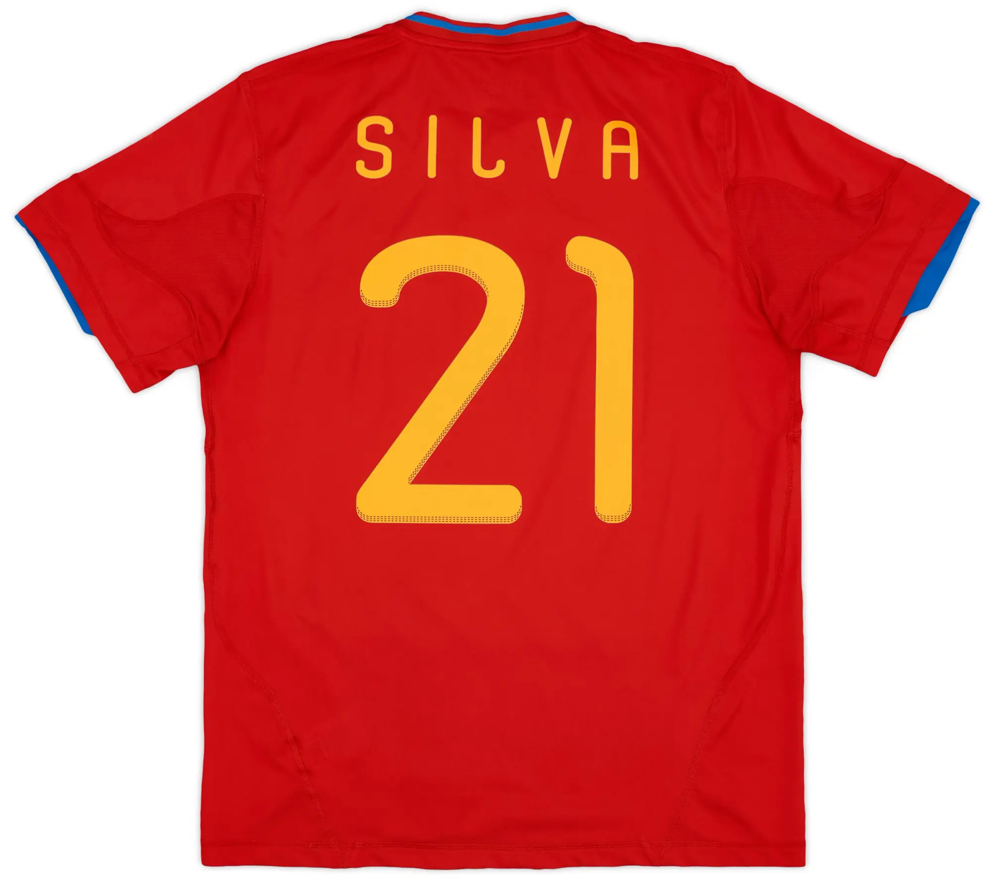 adidas 2009-10 Spain Home Shirt Silva #21 - 8/10 - (M)