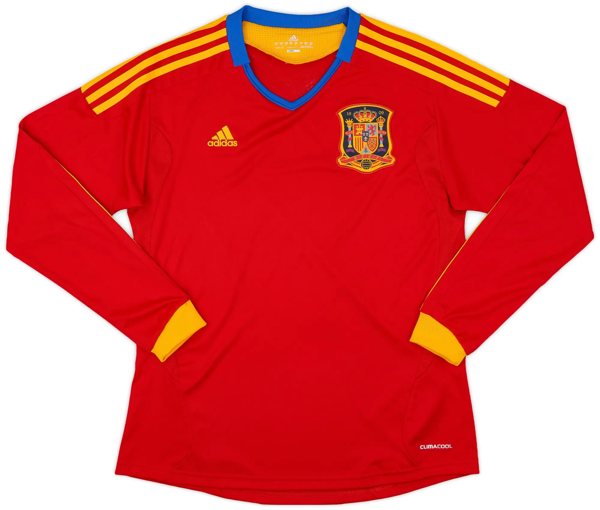 adidas 2010-11 Spain Women Home L/S Shirt - 10/10 - (Men's M)