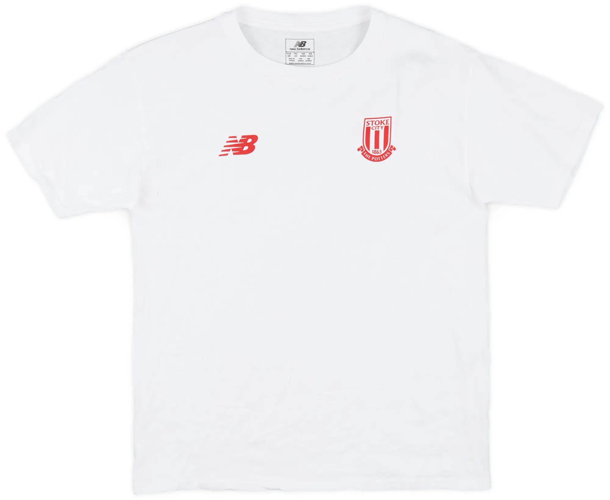 2015-16 Stoke City New Balance Cotton Tee - 8/10 - (XL.Boys)