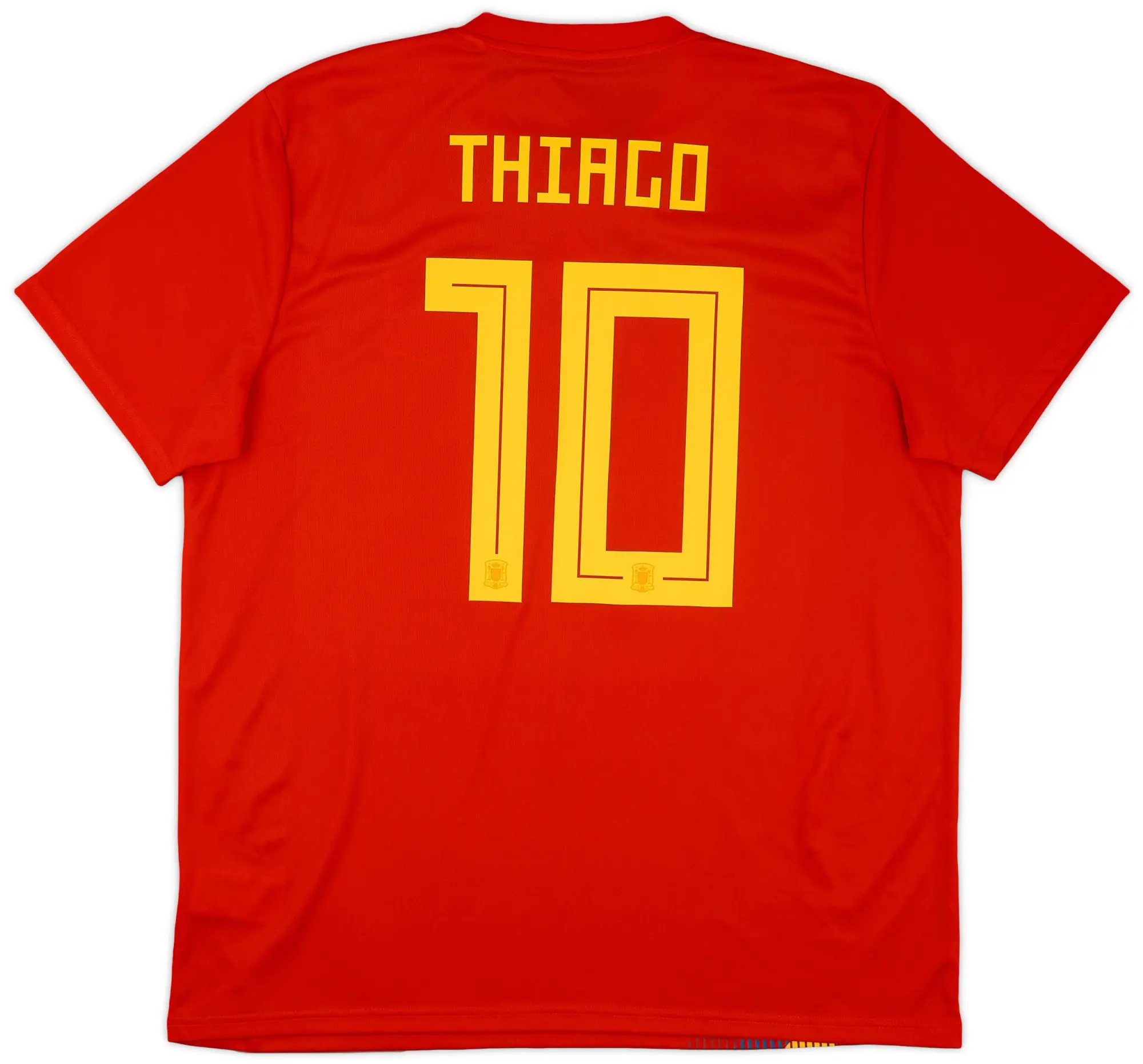 adidas 2018-19 Spain Home Shirt Thiago #10 (XL)