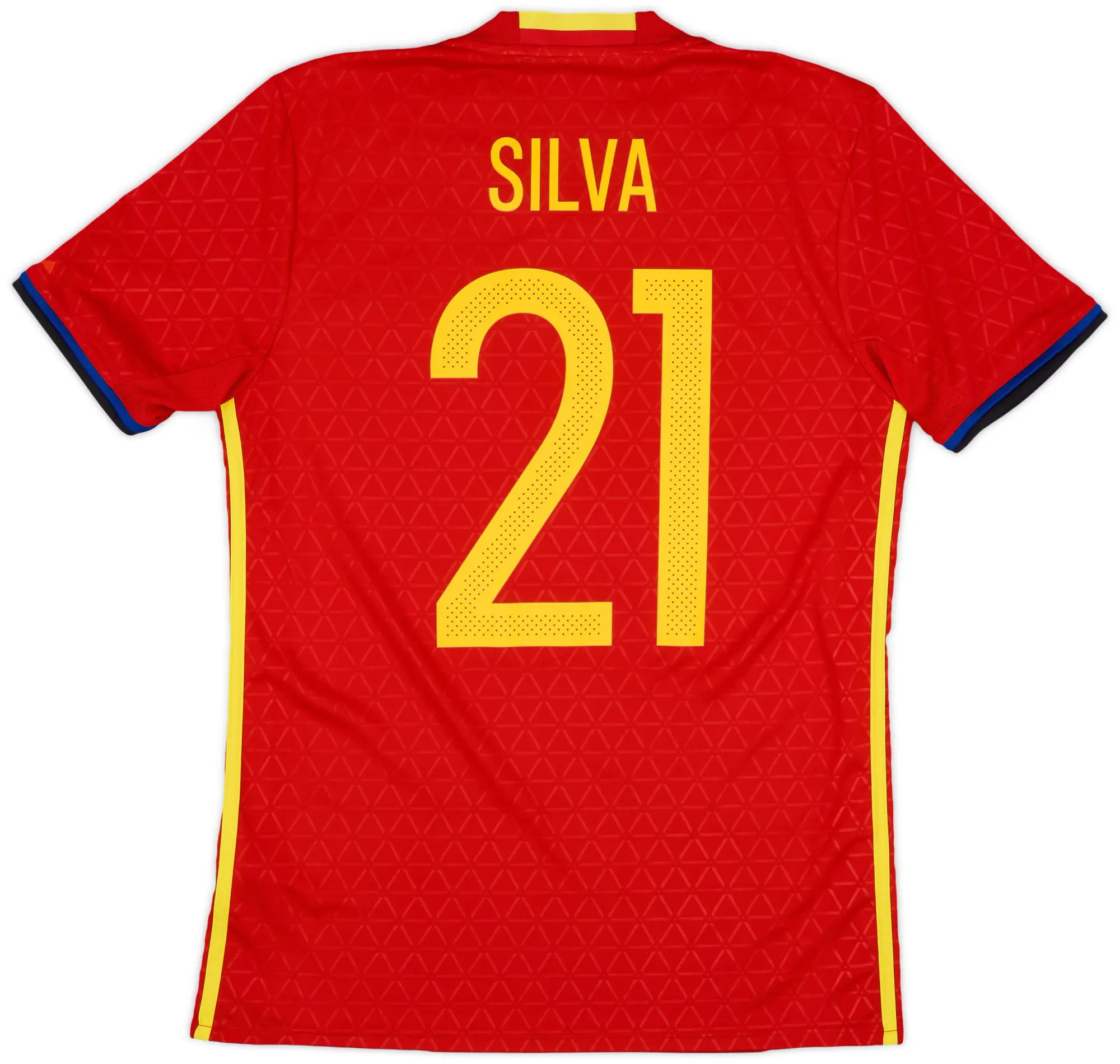 adidas 2016-17 Spain Home Shirt Silva #21 - 9/10 - (S)