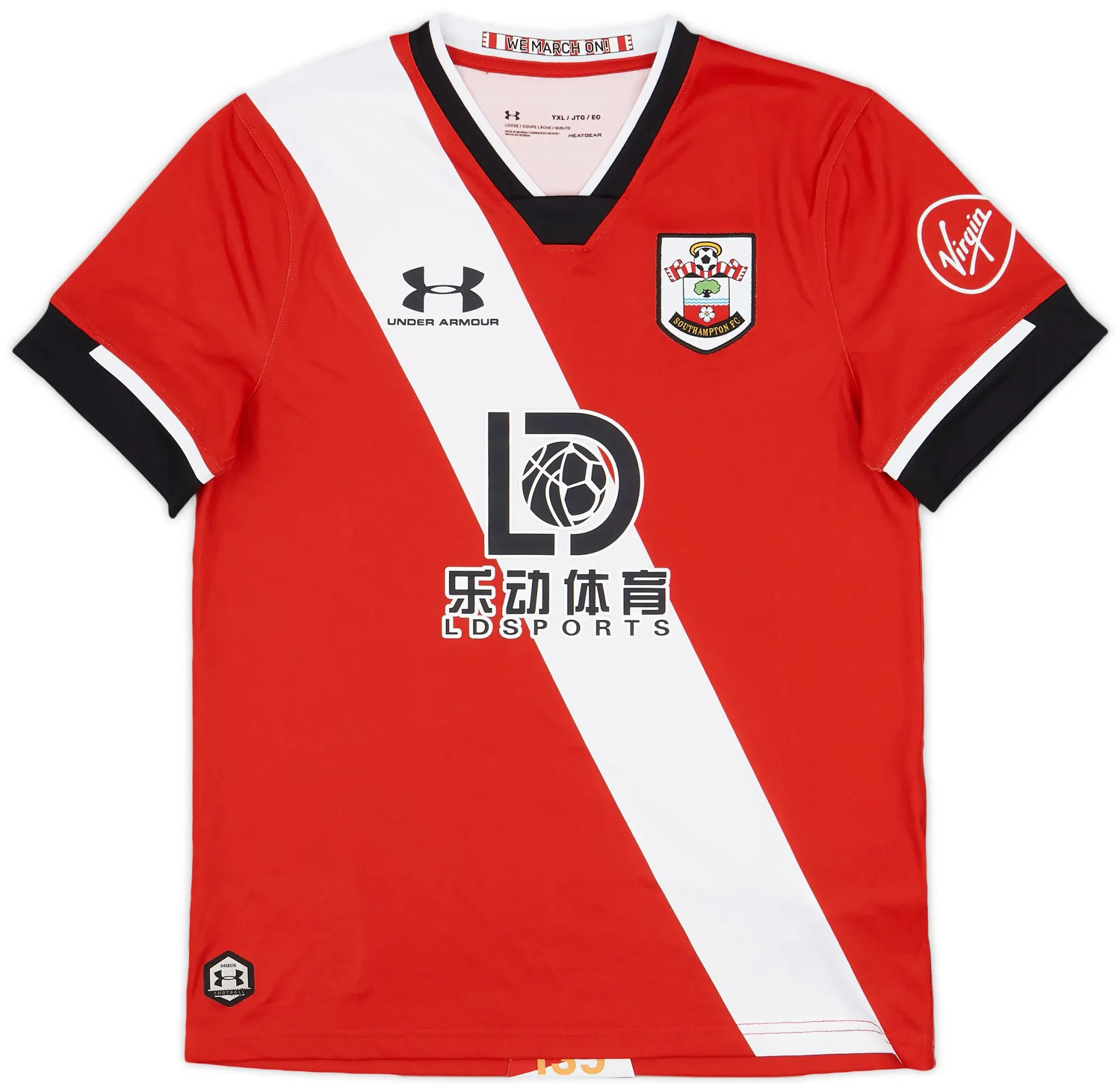 Under Armour 2020-21 Southampton Home Shirt - 8/10 - (XL.Boys)