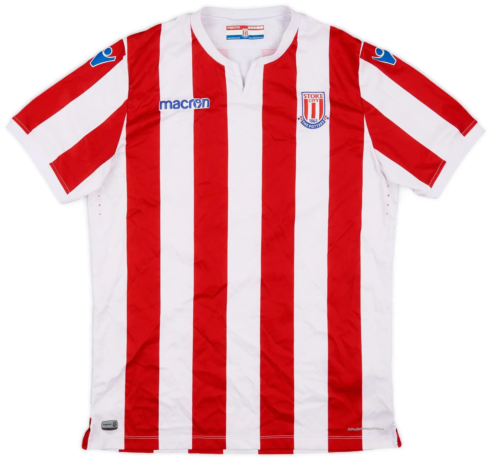 Macron 2018-19 Stoke City Home Shirt - 5/10 - (XL.Boys)