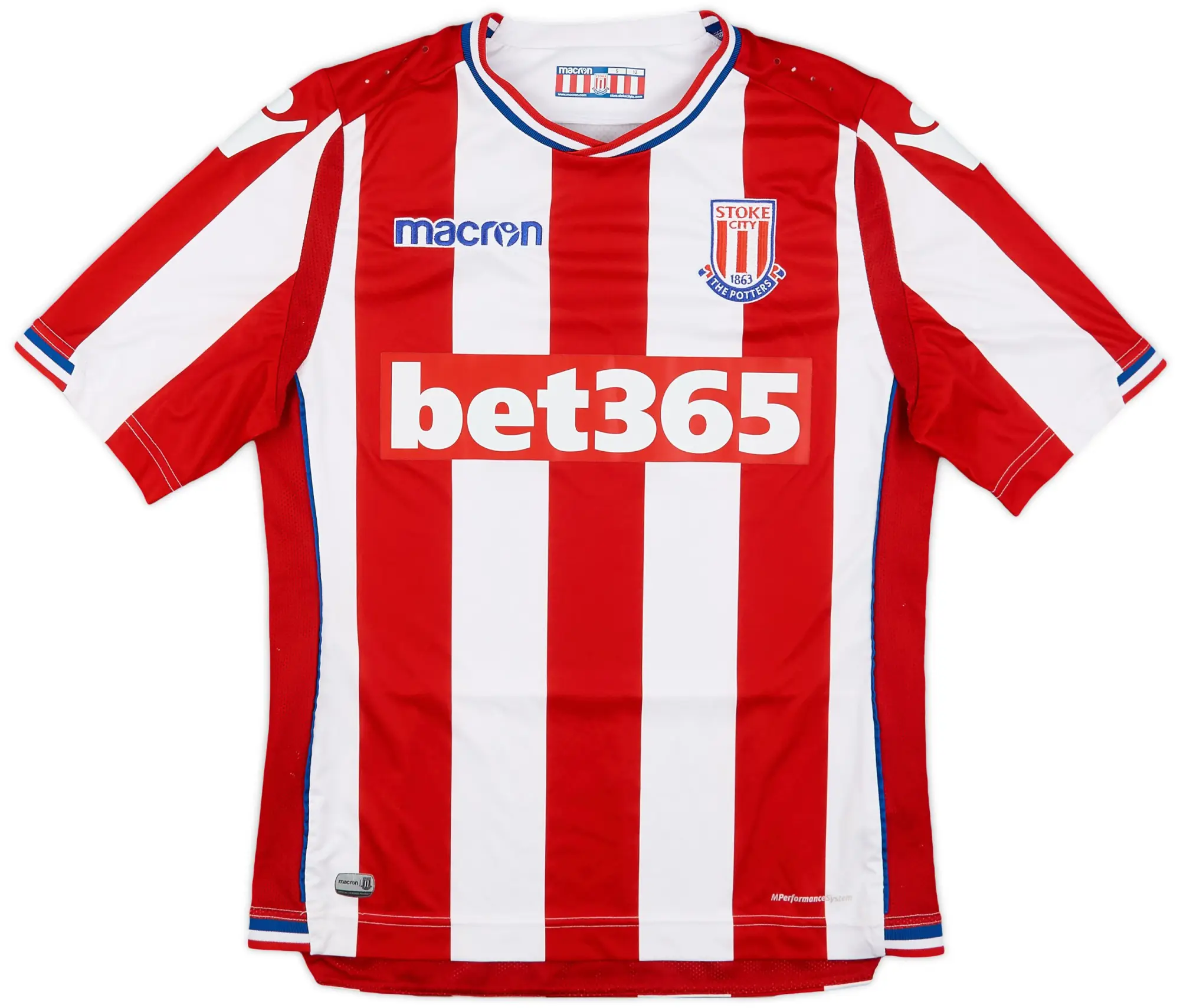 Macron 2017-18 Stoke City Home Shirt - 8/10 - (S)