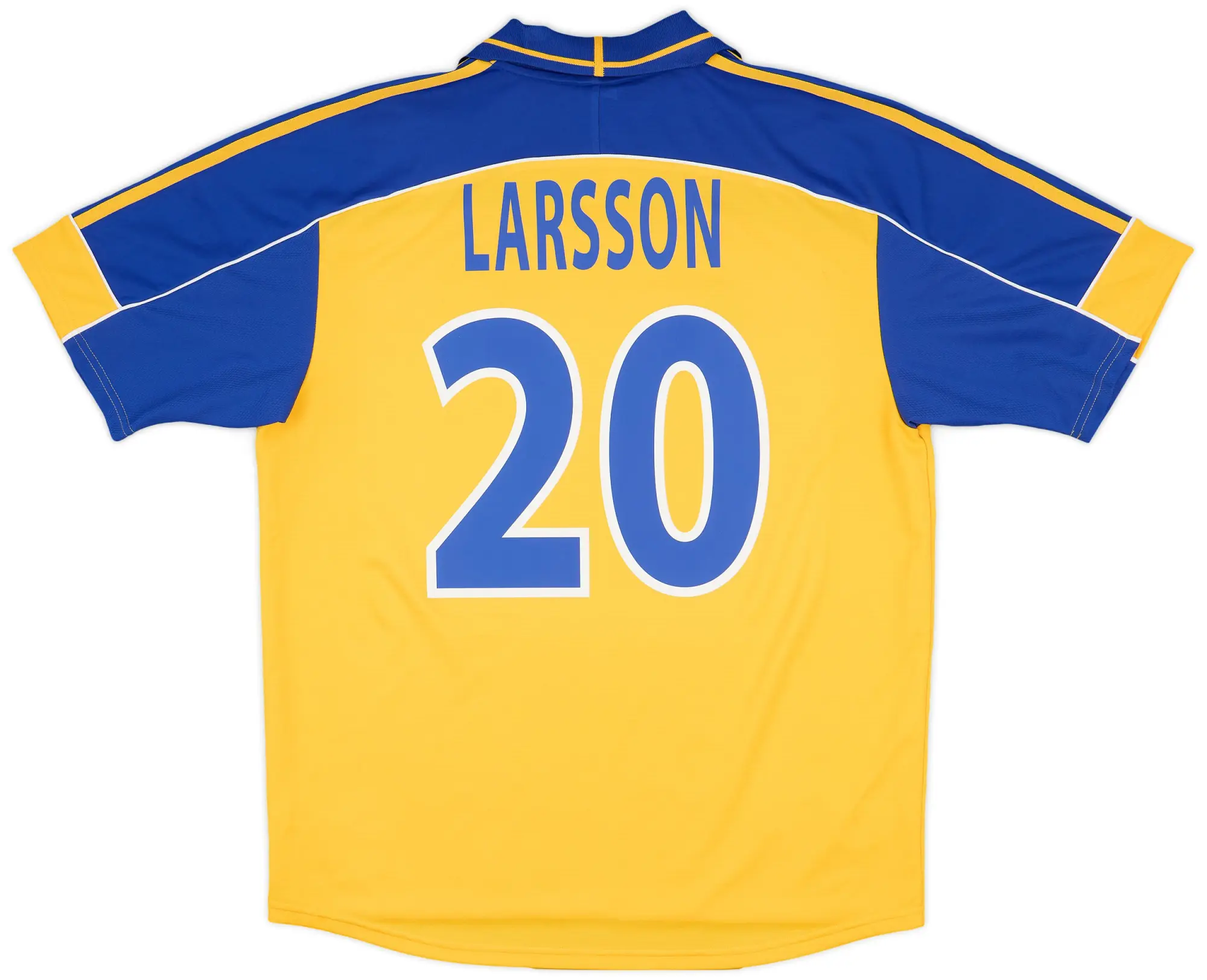 adidas 2000-02 Sweden Home Shirt Larsson #20 - 9/10 - (L)