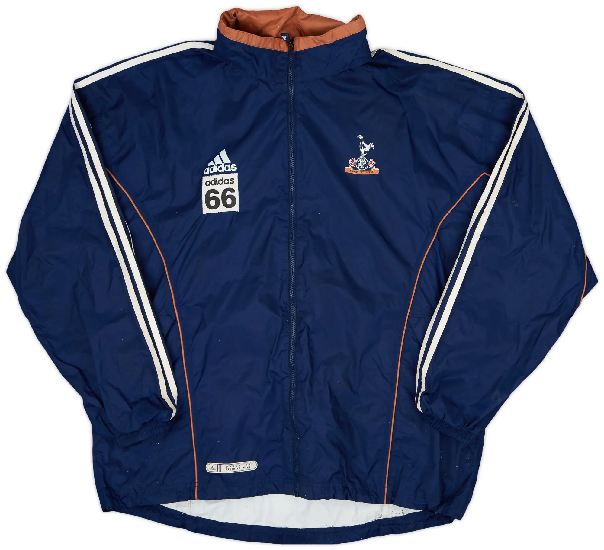 adidas 1999-00 Tottenham Player Issue Hooded Rain Jacket #66 - 8/10 - (L/XL)