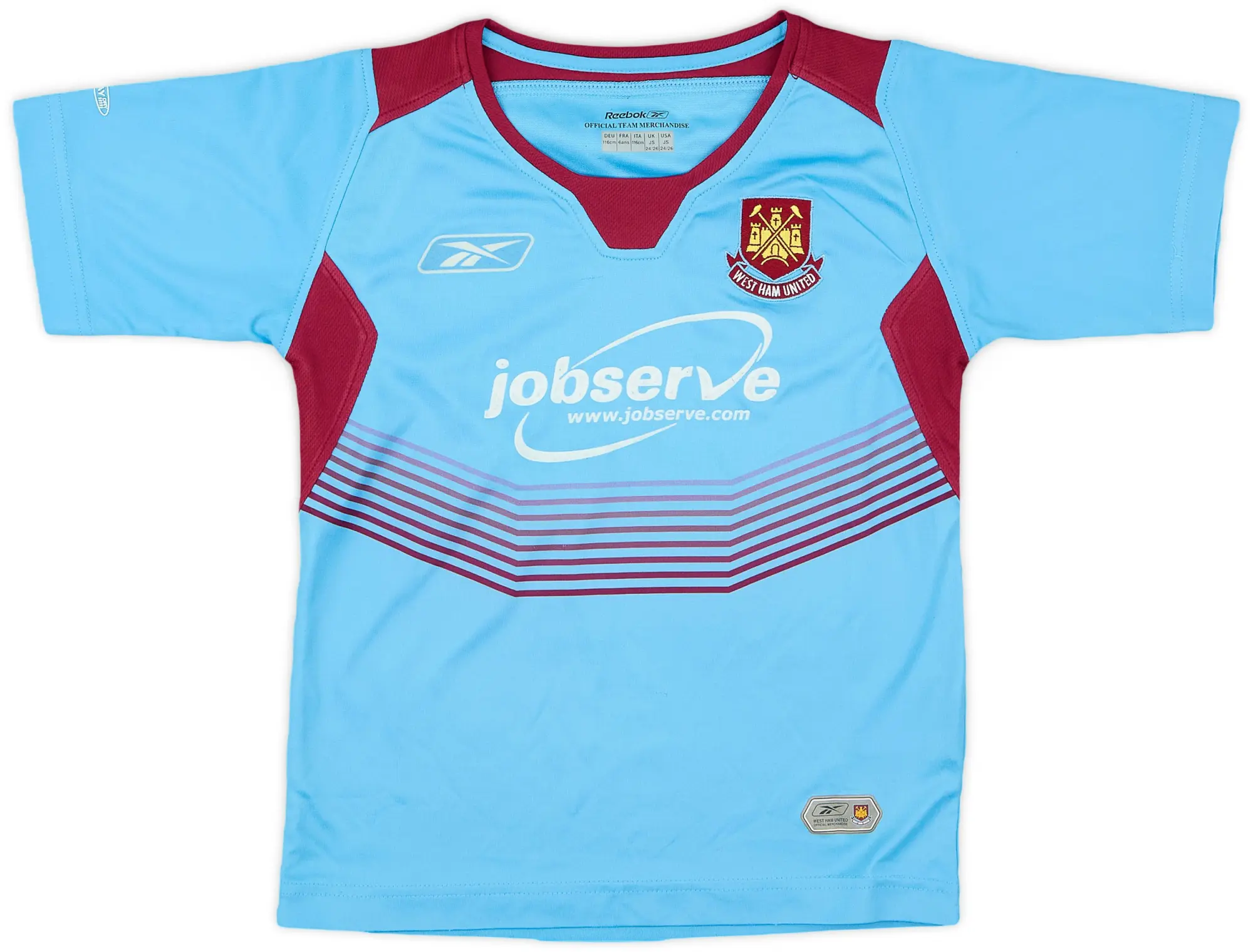 Reebok 2004-06 West Ham Away Shirt - 6/10 - (8-9 Years)