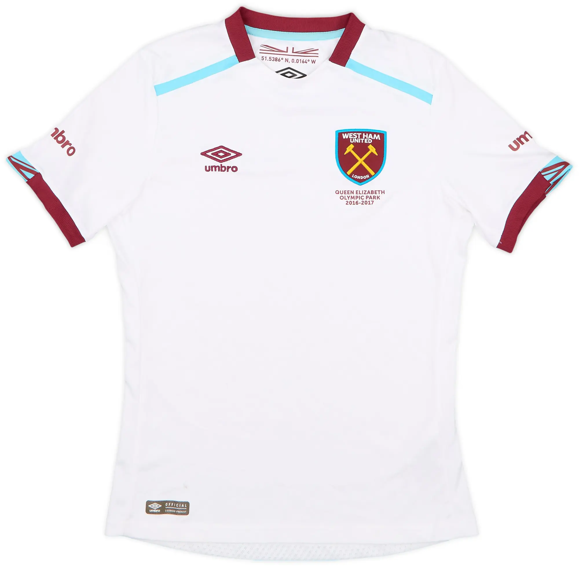 Umbro 2016-17 West Ham Away Shirt - 9/10 - (M.Boys)