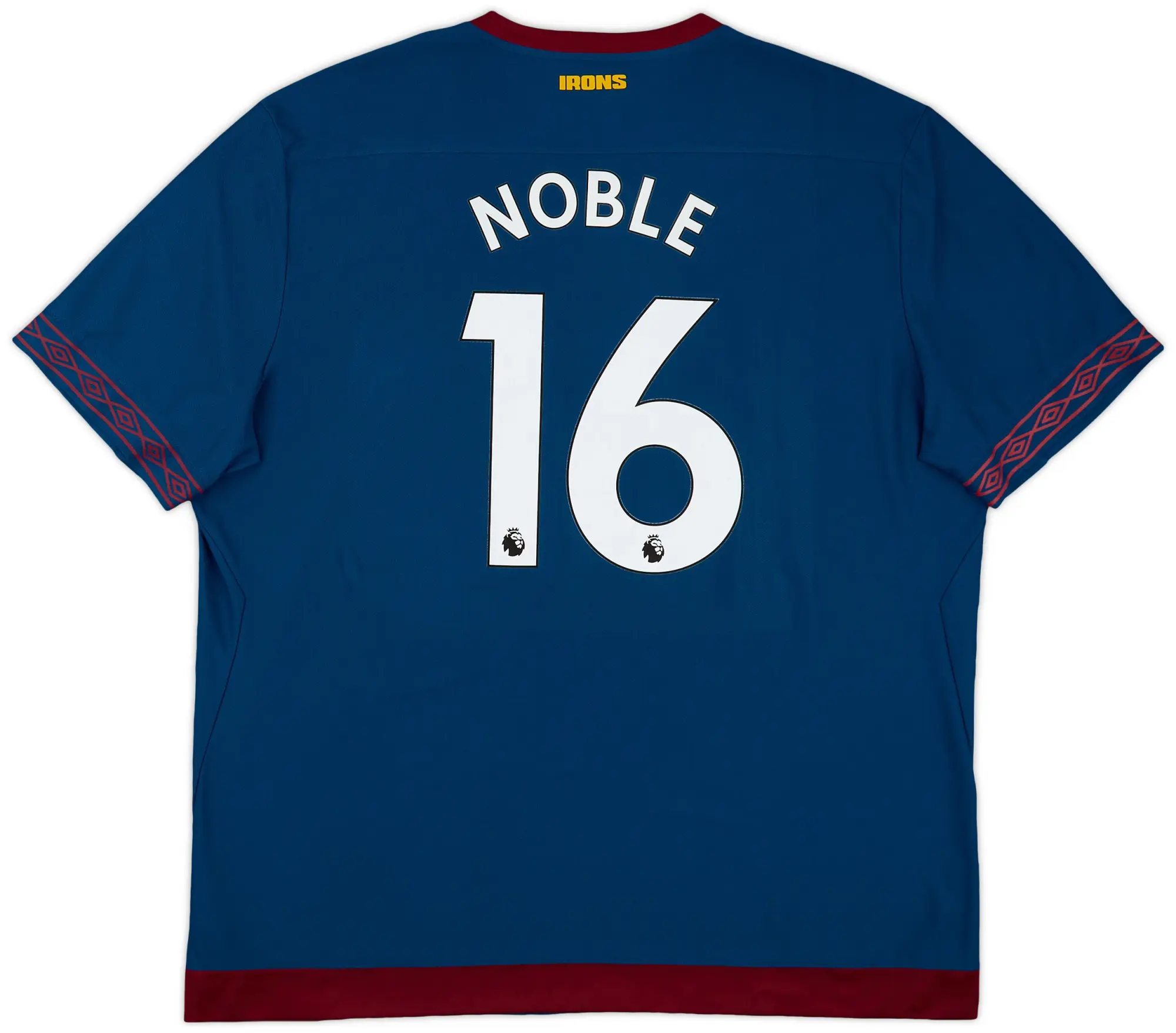 Umbro 2018-19 West Ham Away Shirt Noble #16 - 9/10 - (4XL)