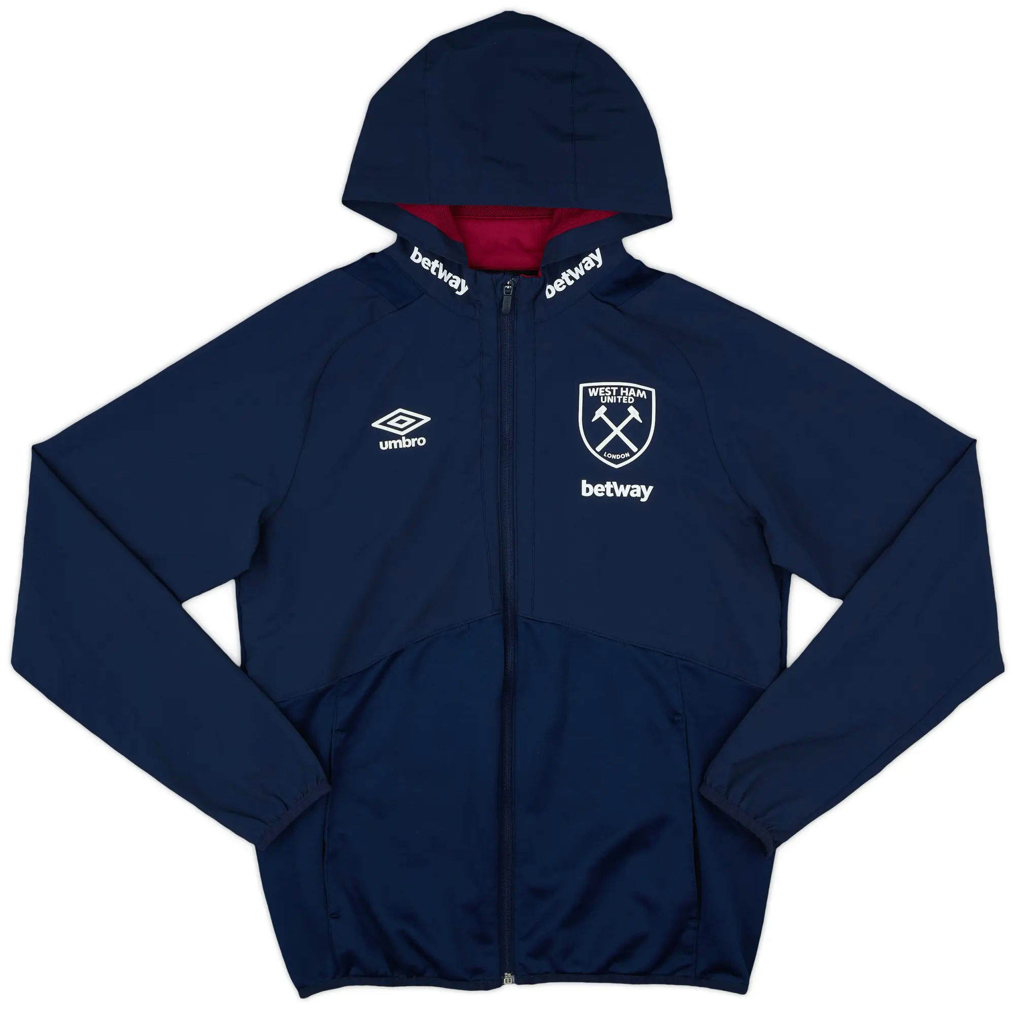 2017-19 West Ham Umbro Hooded Track Jacket - 9/10 - (M)