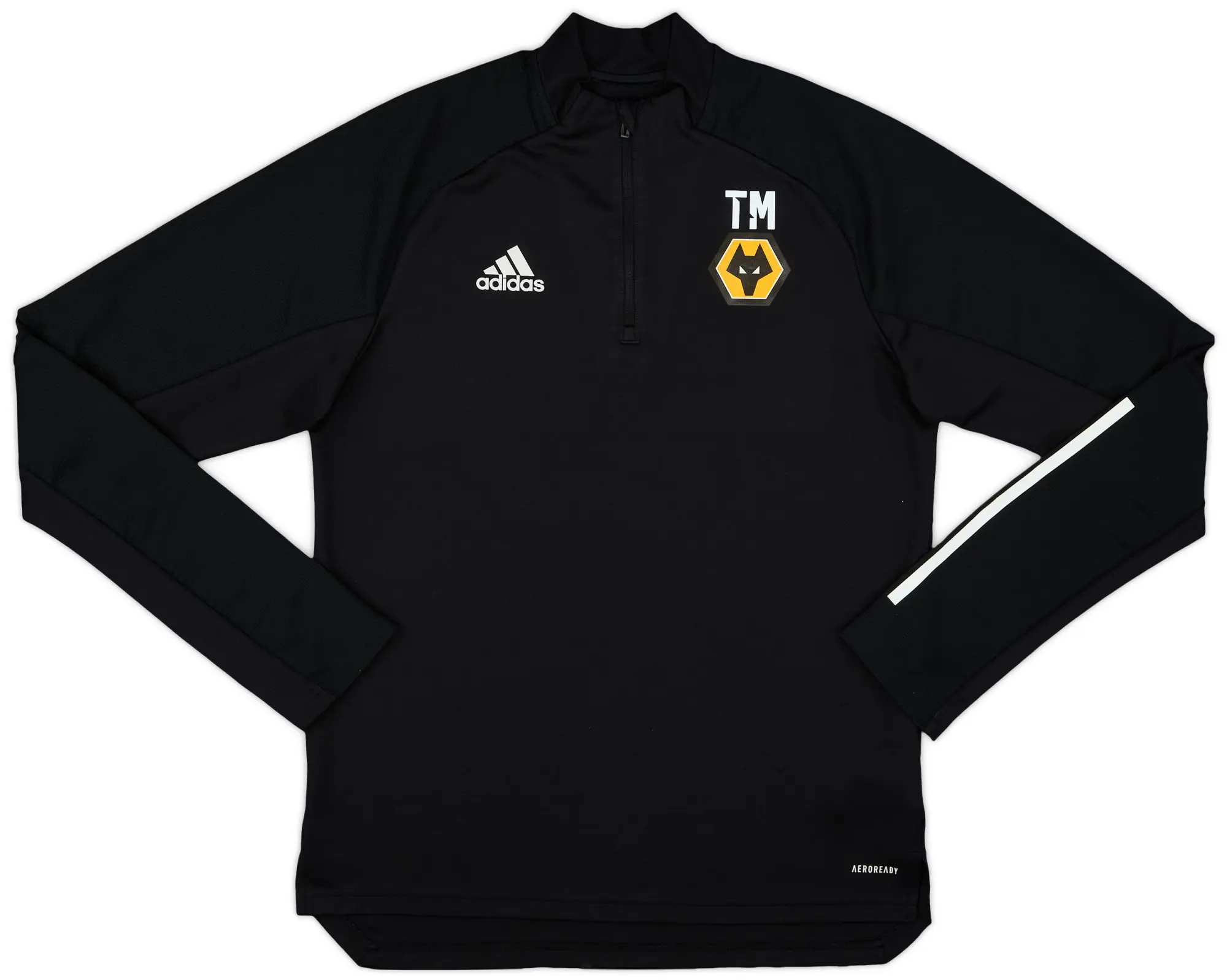 2019-20 Wolves adidas Staff Issue 1/4 Zip Drill Top TM - 9/10 - (M)
