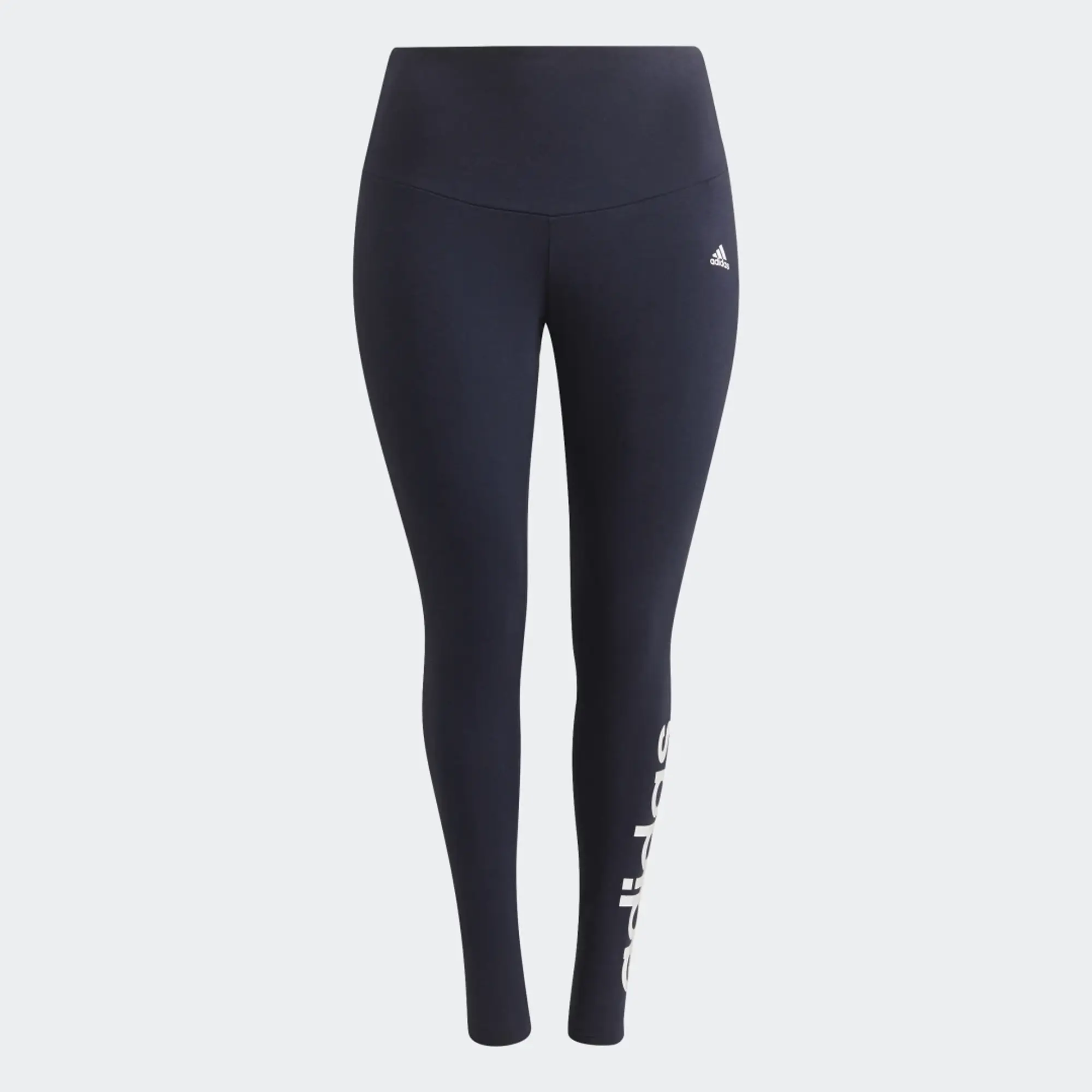 adidas Essentials High-Waisted Logo Leggings (Plus Size)
