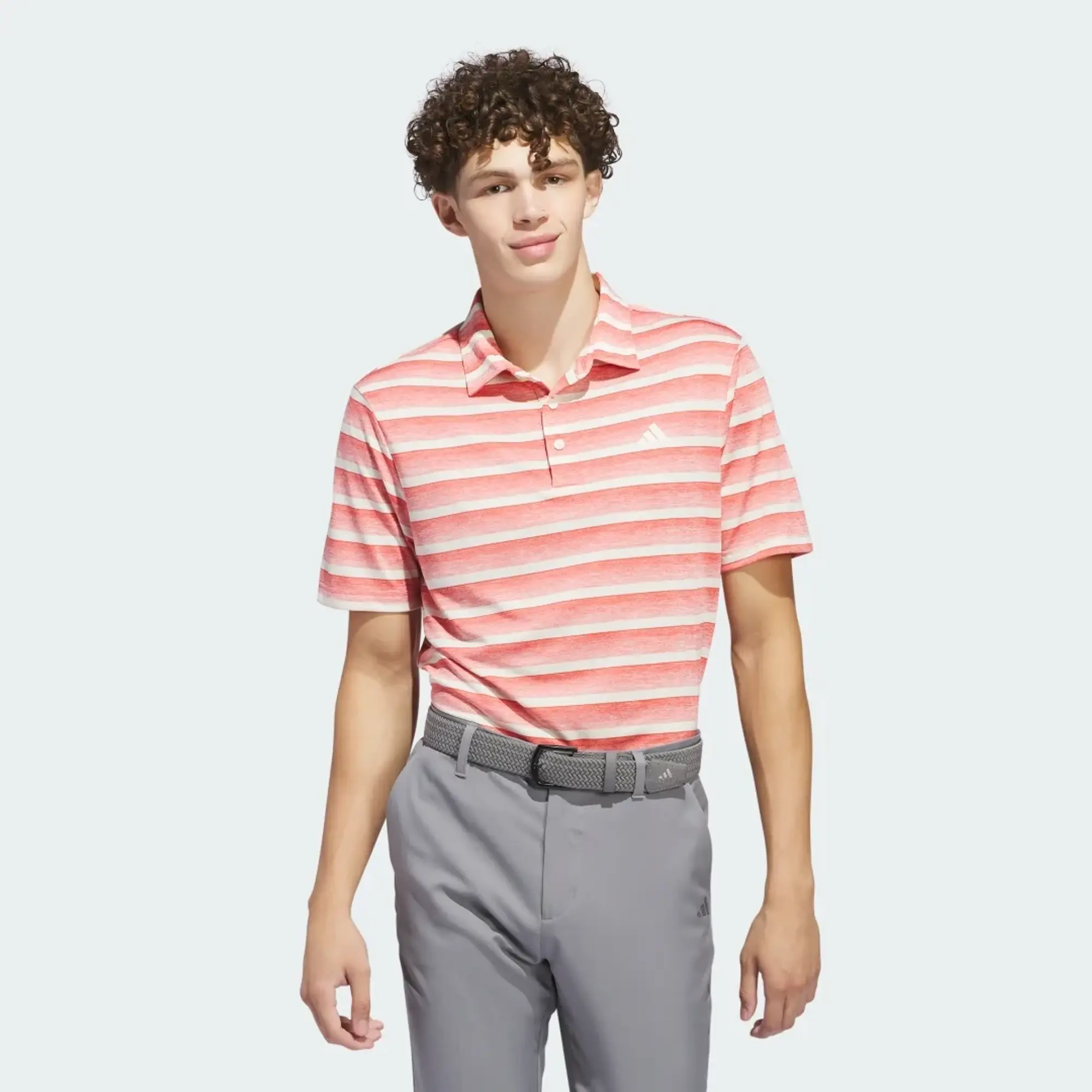 adidas Two-Color Striped Polo Shirt