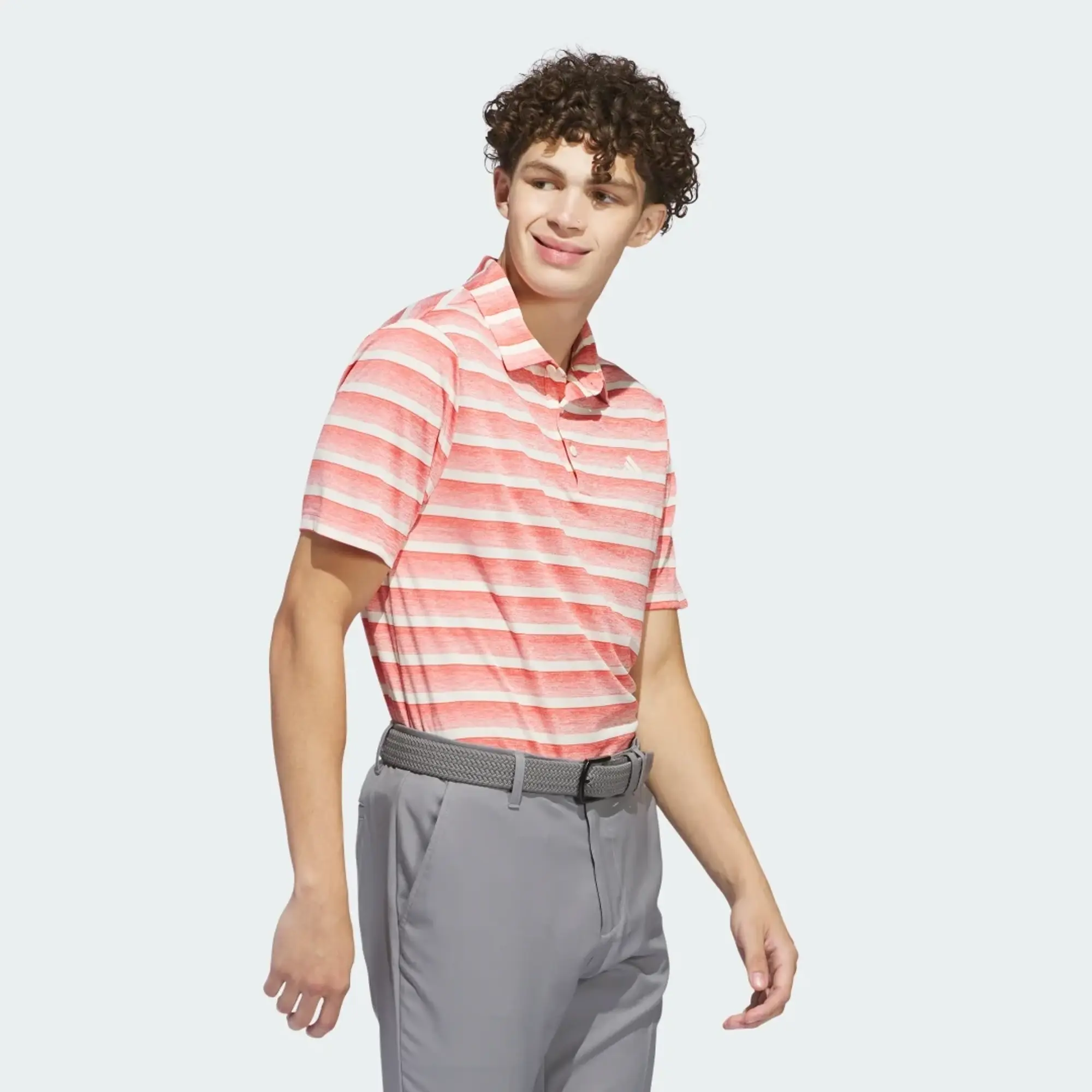 adidas Two-Color Striped Polo Shirt